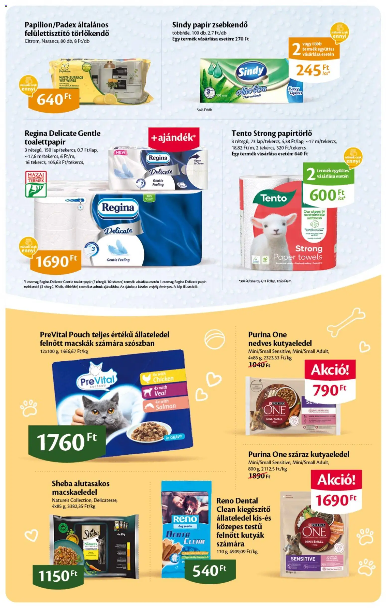 EcoFamily akciós ujság - amely érvényes a következő dátumtól: 05.02.2026 | Oldal: 16 | Termékek: Macskaeledel, Papírtörlő, Kutyaeledel, Purina one