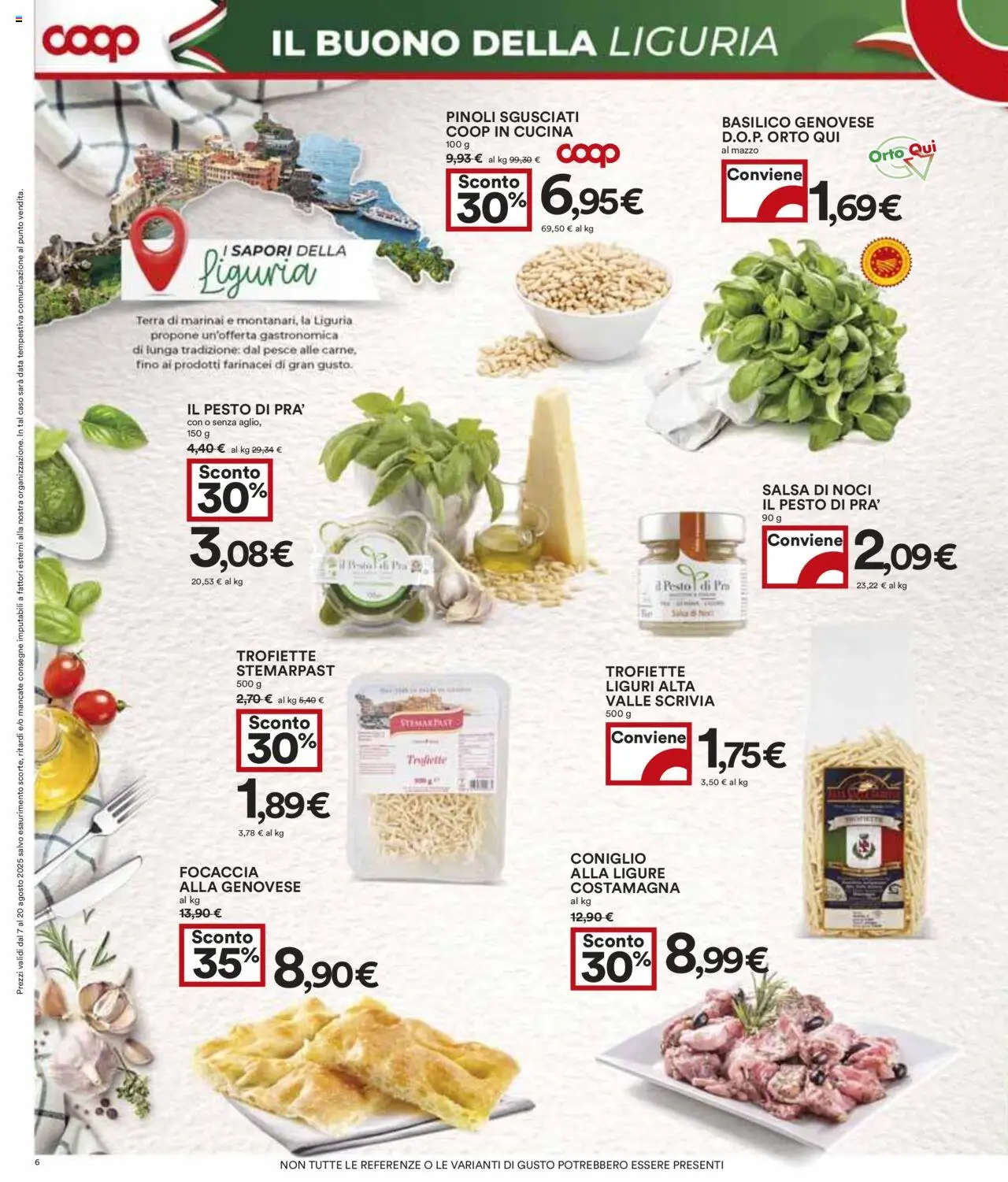 Volantino COOP del 07.08.2025 | Pagina: 6 | Prodotti: Pesce, Data, Pesto, Basilico