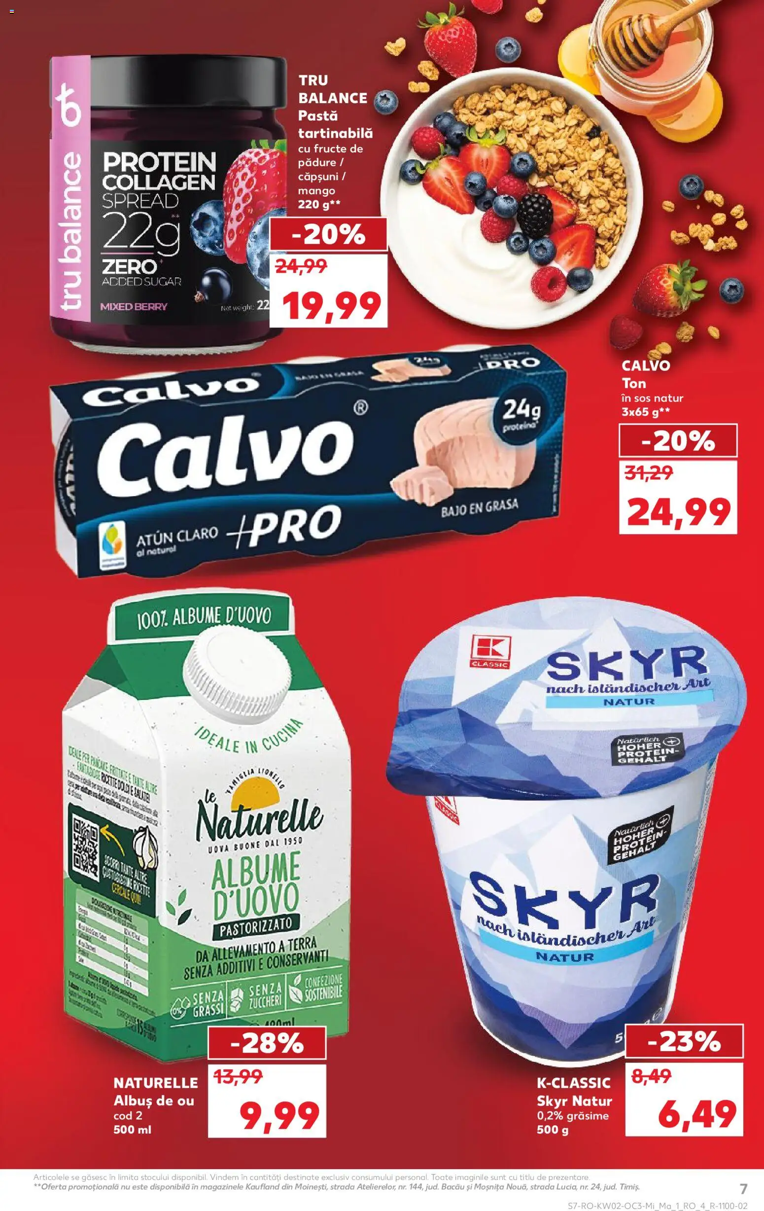 Kaufland RO akciós ujság - amely érvényes a következő dátumtól: 07.01.2026 | Oldal: 7 | Termékek: Protein, Mangó