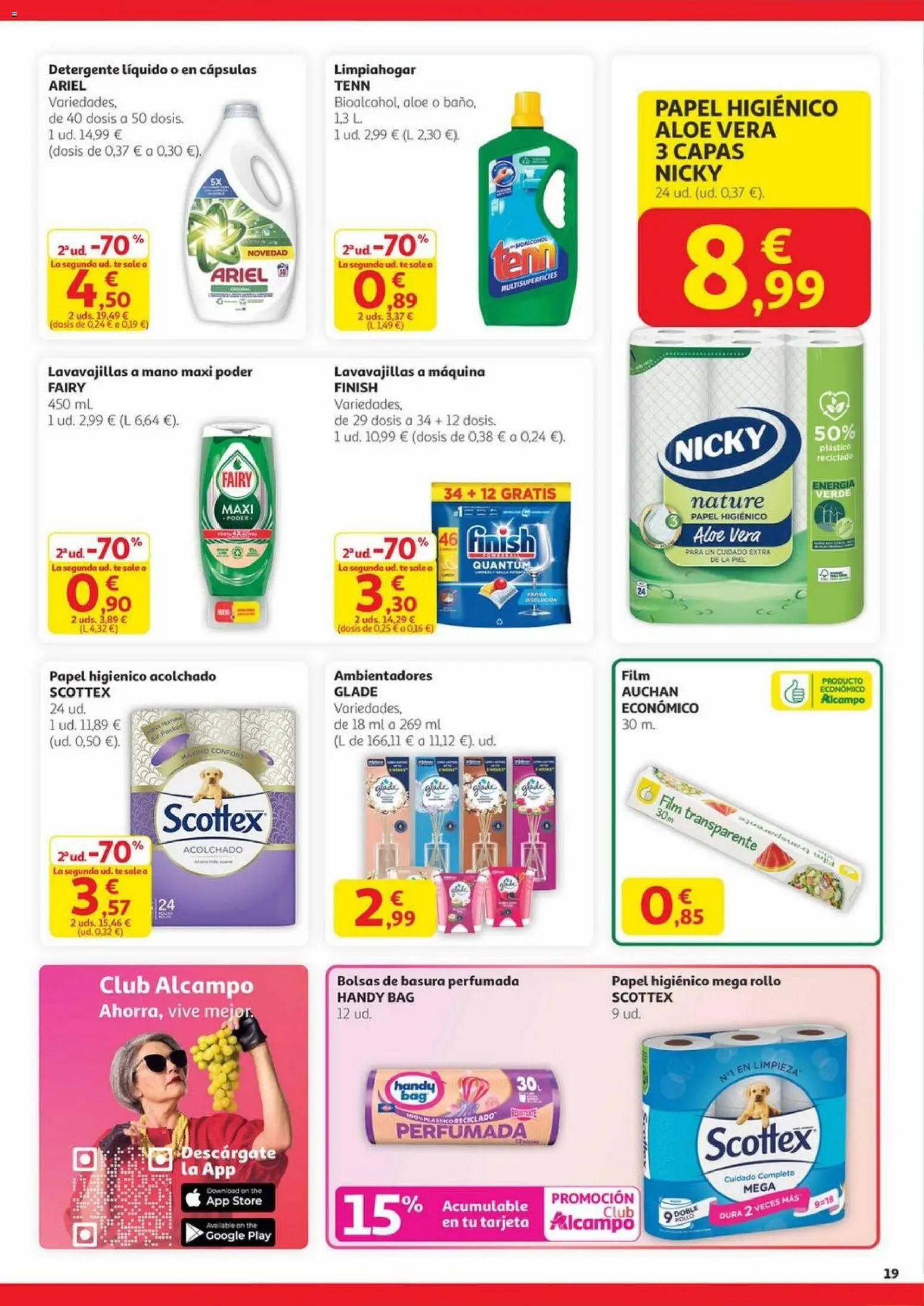 Alcampo - Canarias │ válido desde el 20.11.2025 | Página: 19 | Productos: Papel higienico, Té, Detergente líquido, Lavavajillas