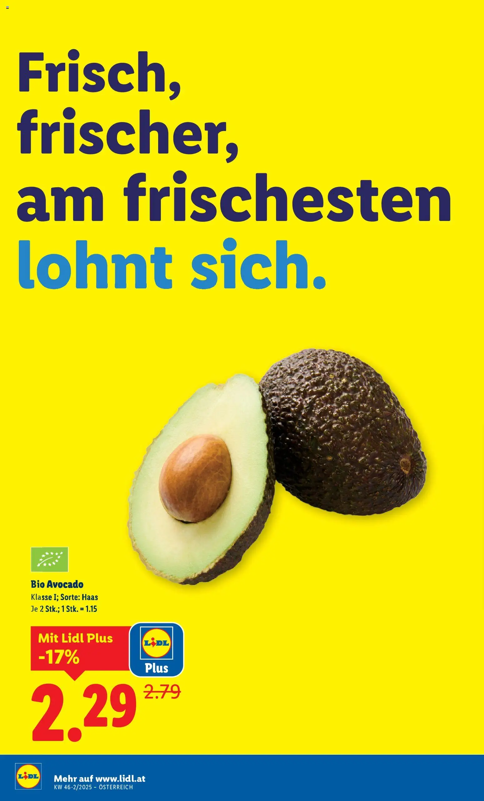 Lidl Flugblatt - Altenmarkt im Pongau, St. Johann im Pongau, Zell am See gültig ab 13.11.2025 | Seite: 2 | Produkte: Avocado