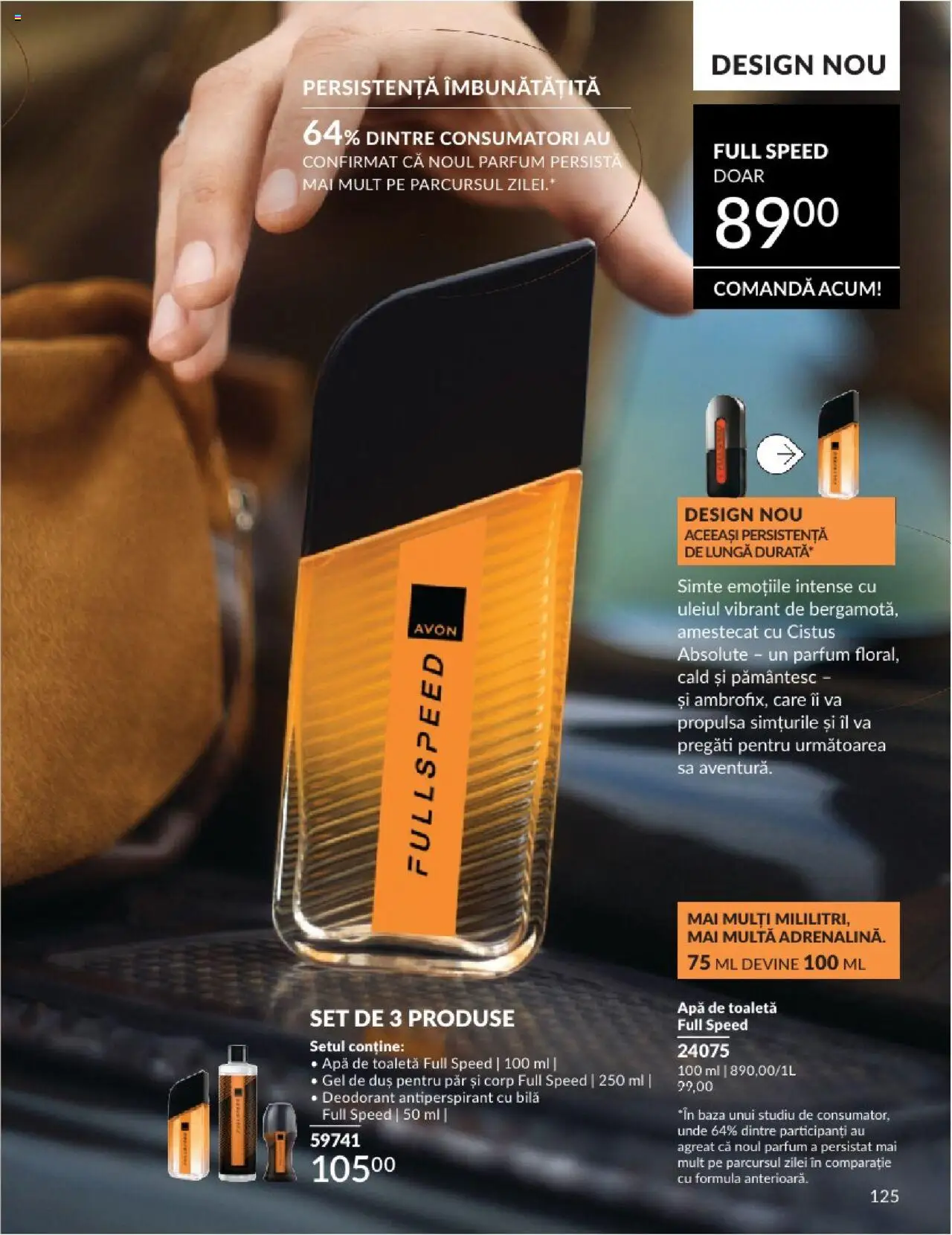Catalog Avon - 06 2025 – valabil de la 01.06.2025 | Pagină: 125 | Produse: Gel de duș, Deodorant, Antiperspirant, Apă