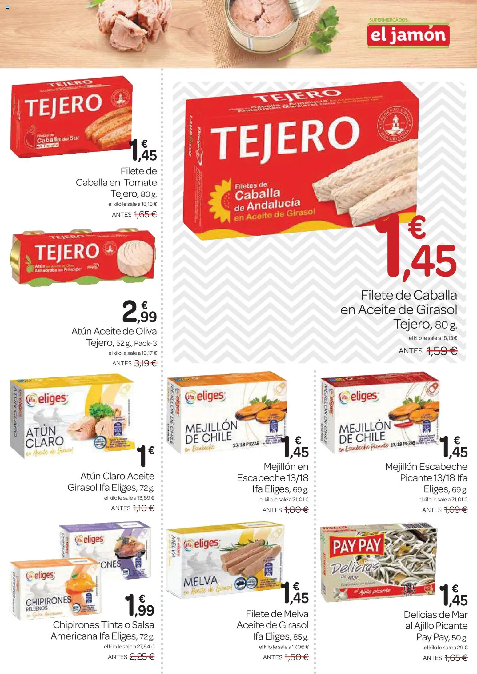 Supermercados El Jamón folleto │ válido desde el 29.01.2026 | Página: 9 | Productos: Aceite de oliva, Filete, Σταθμός εργασίας, Atún claro