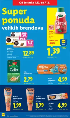 Argeta Tuna pašteta, 3 x 95 g - Pregled kataloga iz trgovine Lidl, vrijedi od 01.12.2025 | Stranica: 72