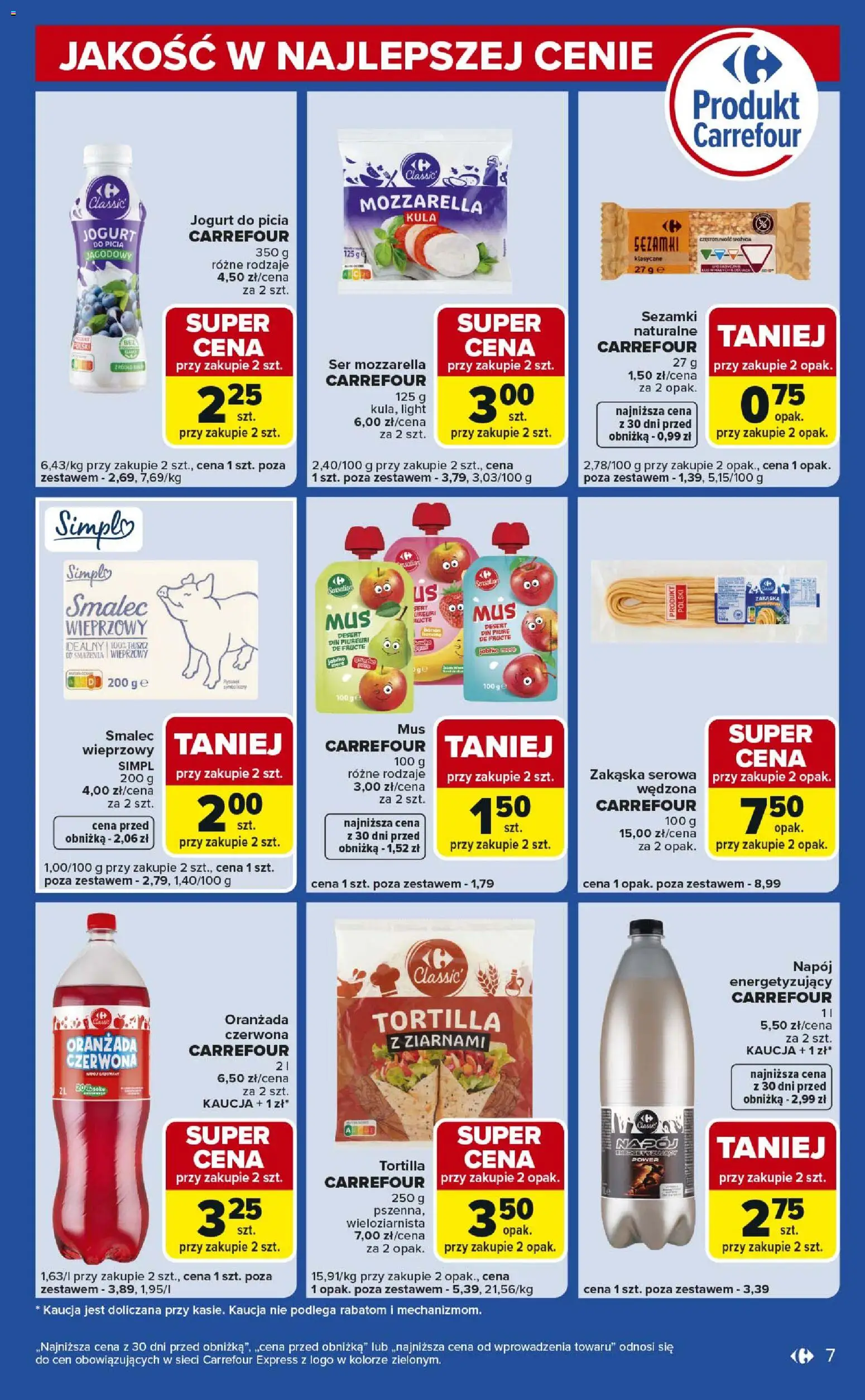 Carrefour Gazetka - Express od 24.02.2026 | Strona: 7 | Produkty: Tortilla, Ser, Jogurt, Mozzarella