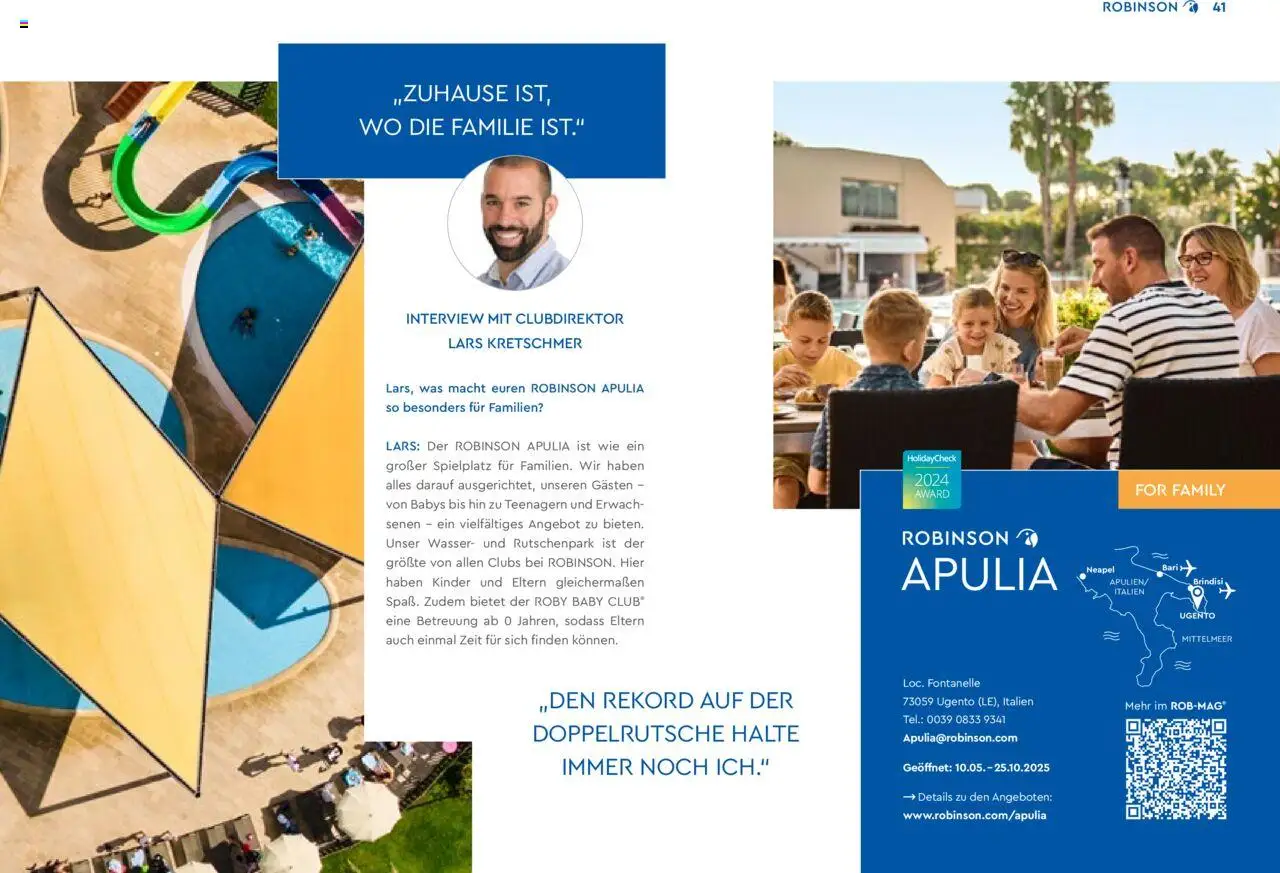 TUI Robinson 2024/25 - Unsere Clubs & Storys - gültig ab dem 04.11.2024 | Seite: 41 | Produkte: Wasser