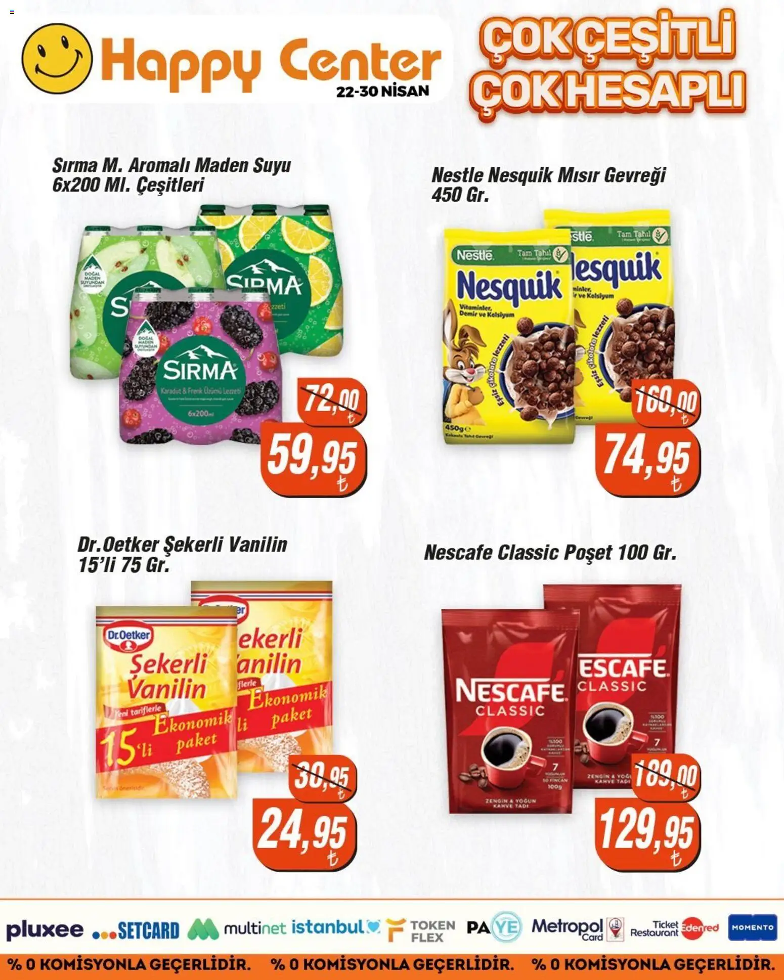 Happy Center Katalog - 22.04.2026 tarihinden itibaren geçerlidir | Sayfa: 20 | Ürünler: Çikolata, Tahıl, Mısır, Maden suyu