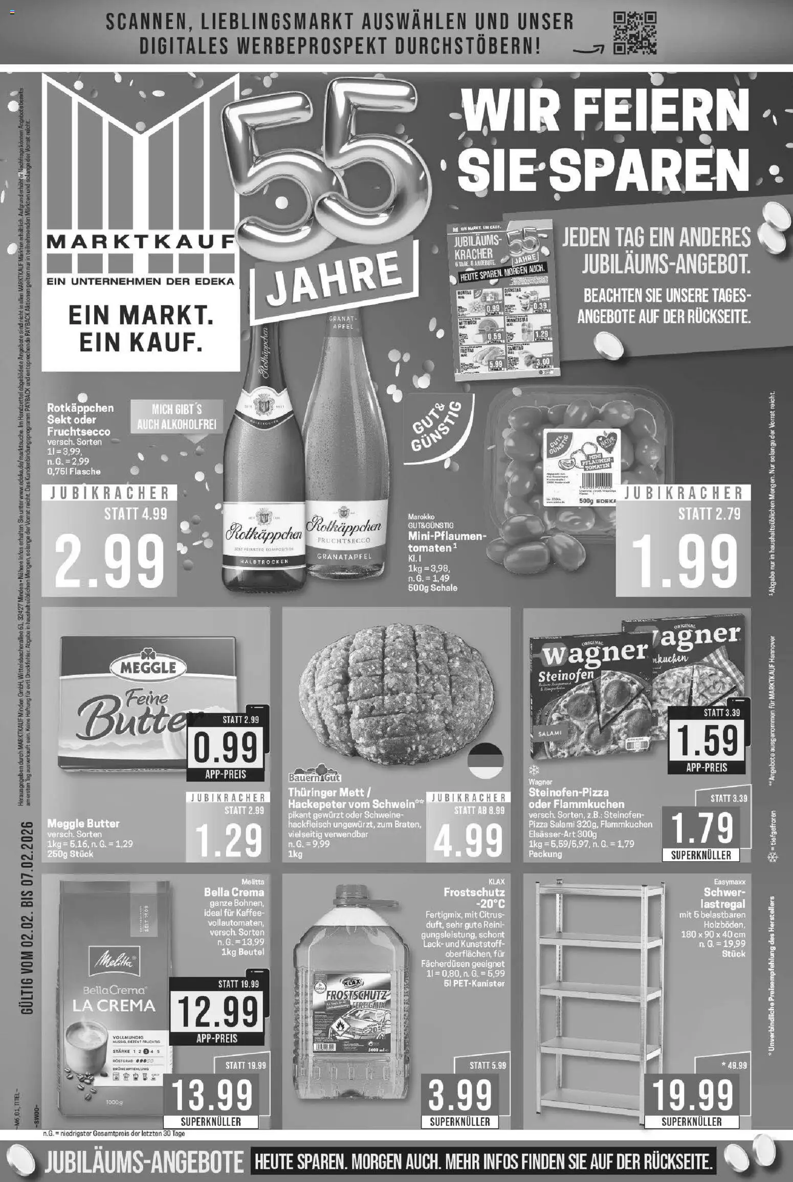 Marktkauf Prospekt 	 – gültig ab 02.02.2026 | Seite: 1 | Produkte: Granatapfel, Salami, Pizza, Hackfleisch