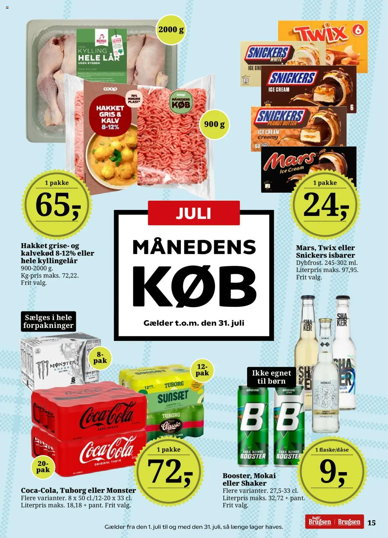 Dagli'Brugsen Tilbudsavis gyldig fra 04.07.2025 | Side: 16 | Produkter: Coca Cola, Faxe Kondi, Cola