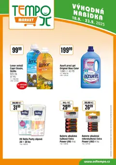 Tempo leták od 10.09.2025 | Strana: 9 | Produkty: Aviváž, Lenor, Prací gel, Baterie