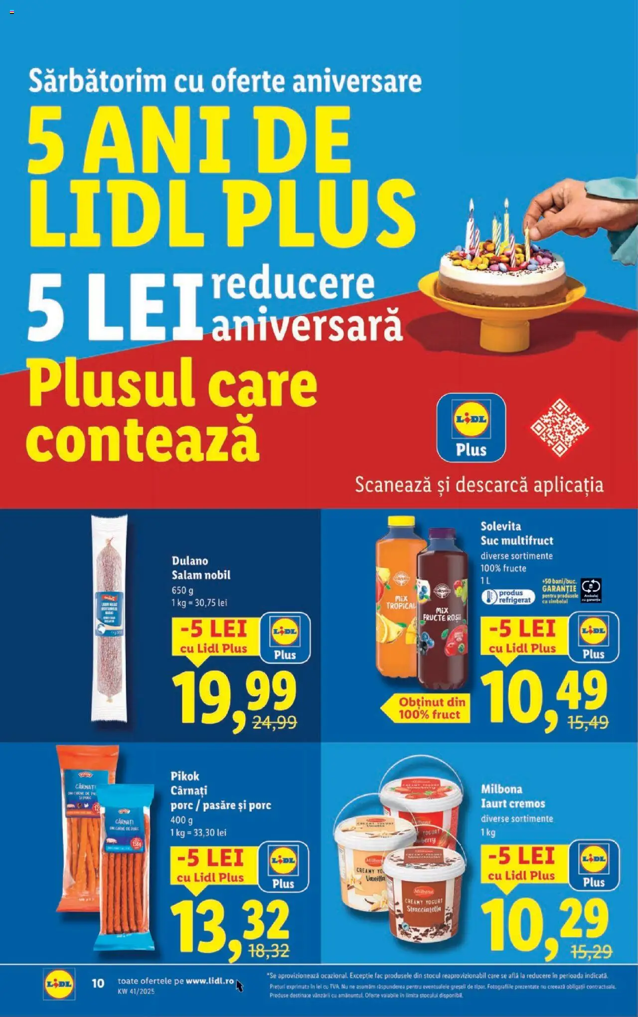 Noul catalog Lidl – valabil de la 06.10.2025 | Pagină: 10 | Produse: Iaurt, Suc, Roșii, Fructe