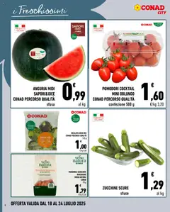 Volantino Conad del 18.07.2025 | Pagina: 6 | Prodotti: Insalata, Pomodori, Mandorle, Zucchine