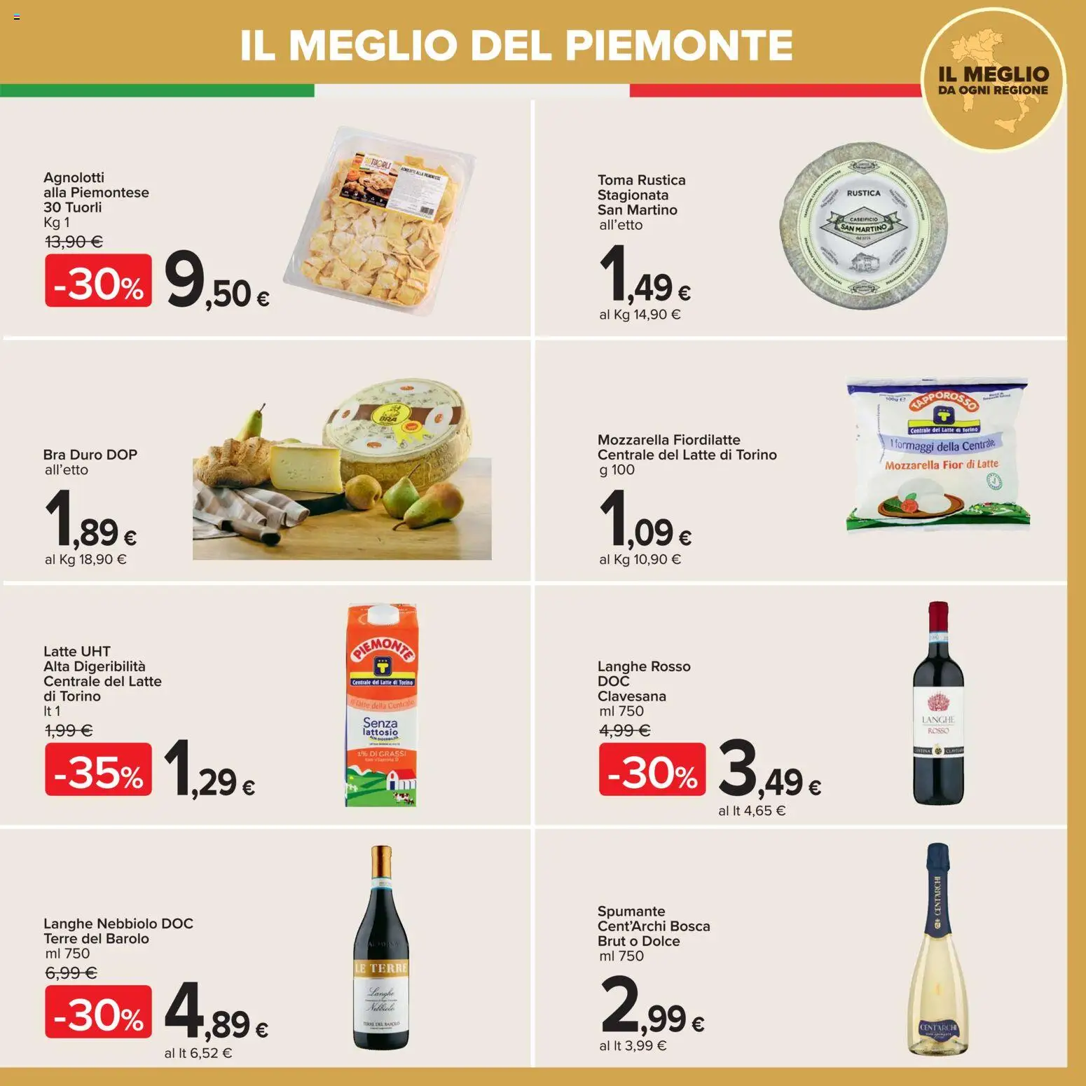 Volantino Carrefour del 02.12.2025 | Pagina: 3 | Prodotti: Mozzarella, Latte, Spumante