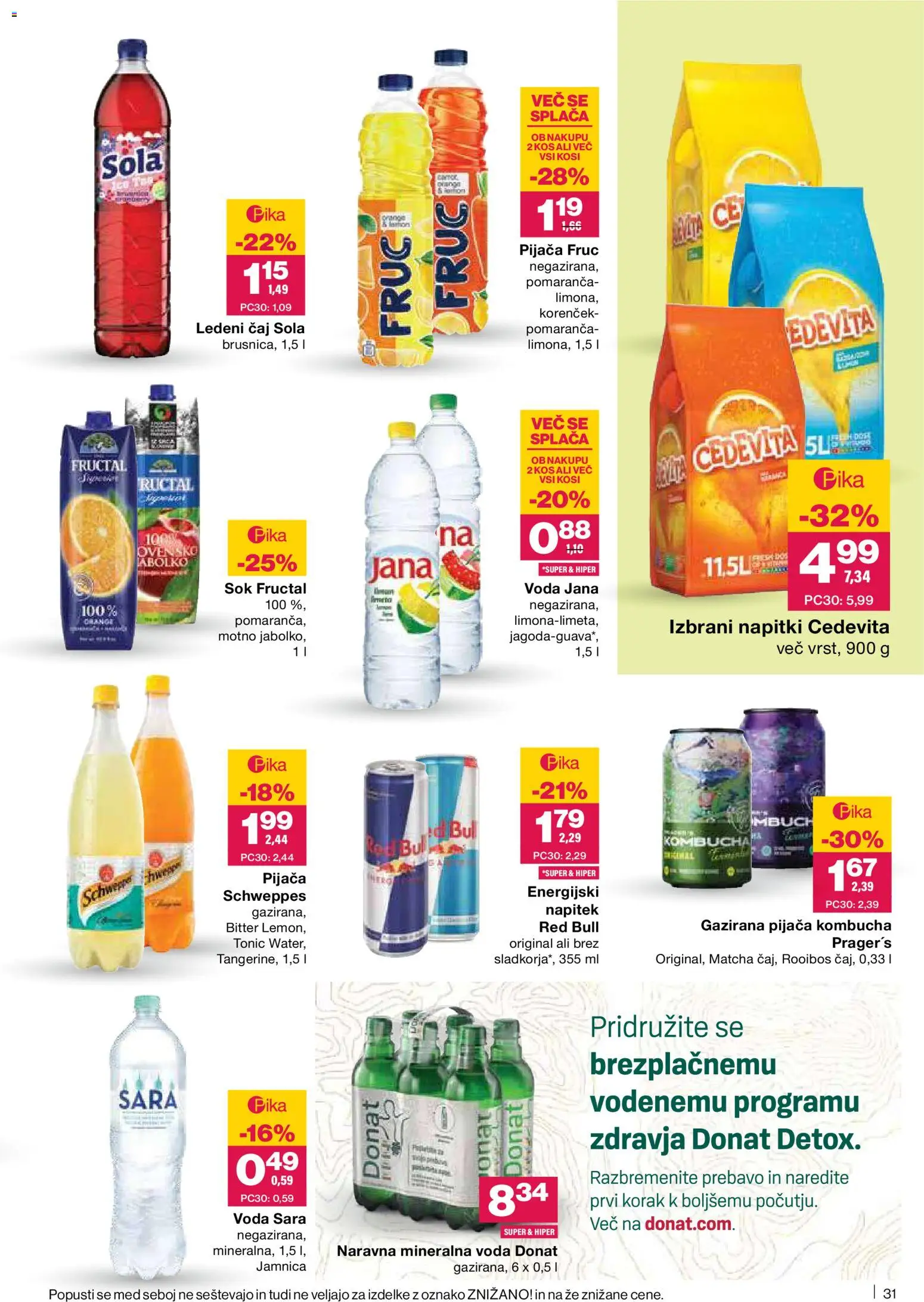 Novi Mercator katalog ponudbe – veljaven od 08.01.2026 | Stran: 31 | Izdelki: Mineralna voda, Caj, Korencek, Voda