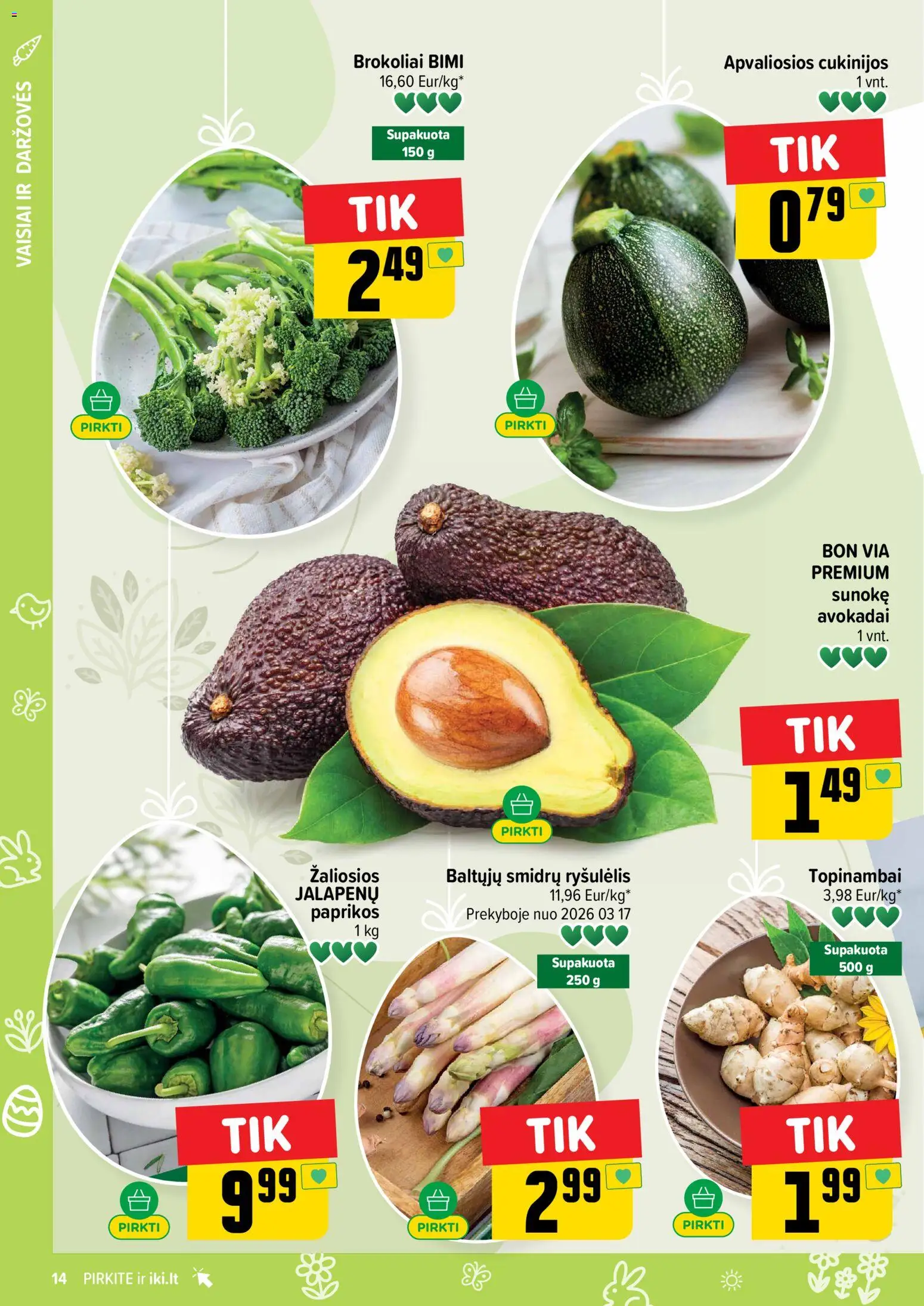 IKI akcijos nuo 16.03.2026 | Puslapis: 14 | Prekių: Avokadai
