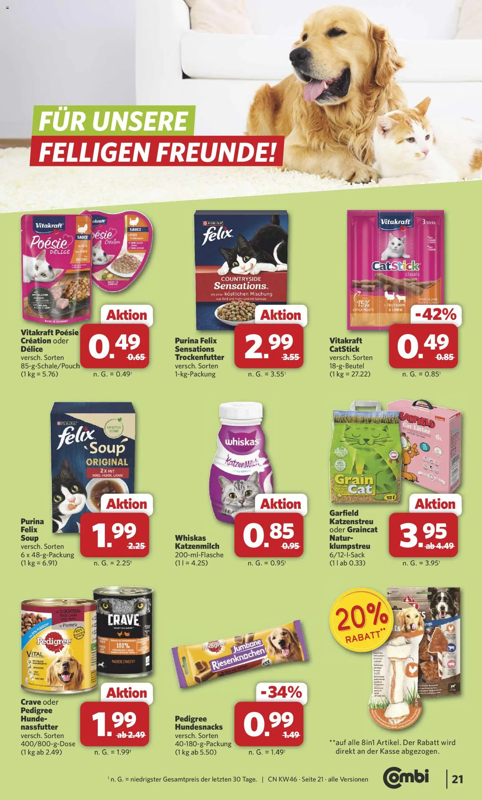 Combi Prospekt 	 – gültig ab 10.11.2025 | Seite: 24 | Produkte: Pute, Gemüse, Pedigree, Whiskas
