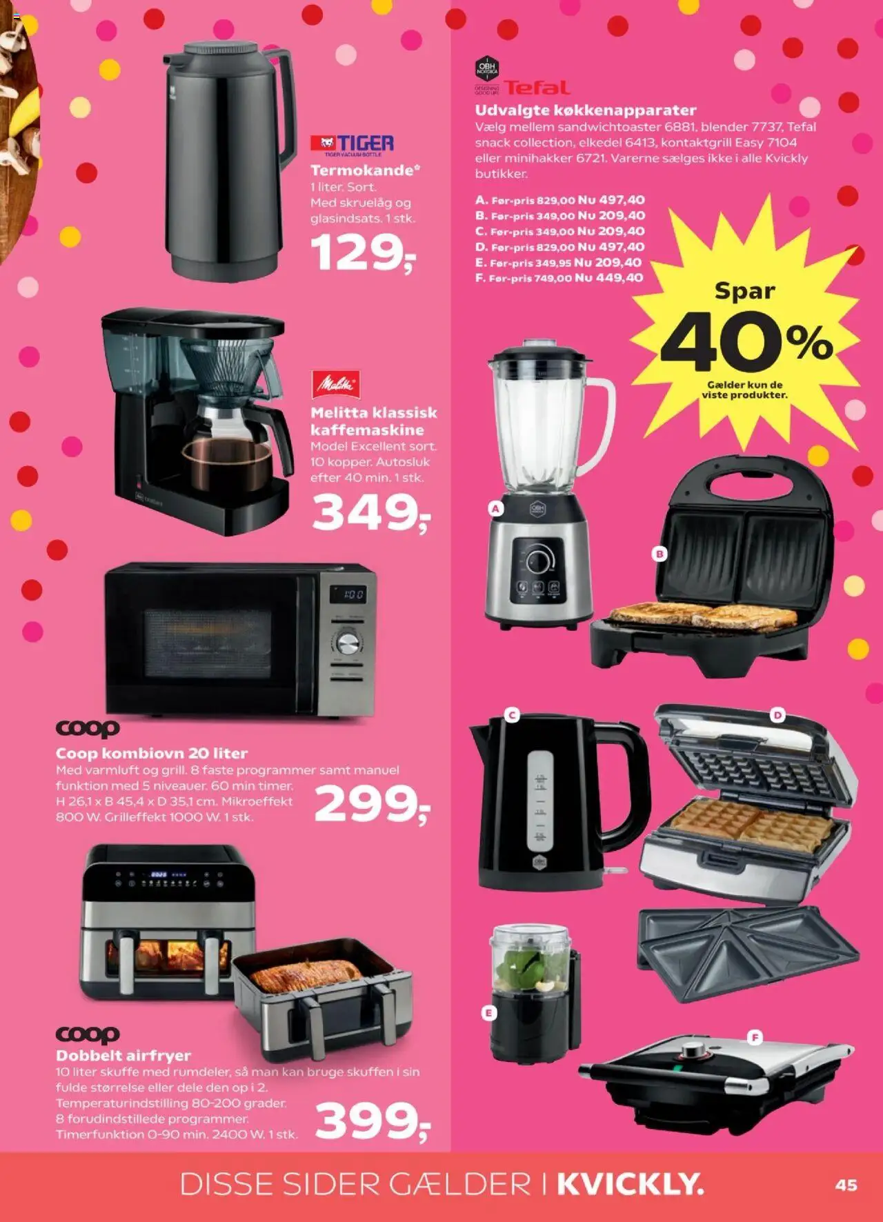 Kvickly Tilbudsavis gyldig fra 08.08.2025 | Side: 47 | Produkter: Kaffemaskine