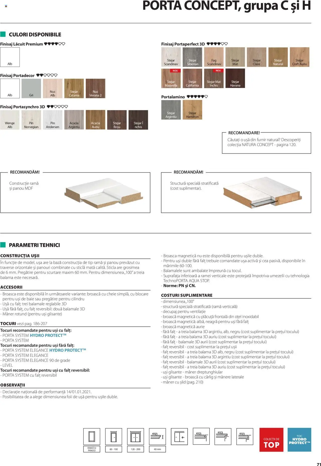 Noul catalog Proges – valabil de la 01.05.2025 | Pagină: 71 | Produse: Mâner, Traverse, Ușă