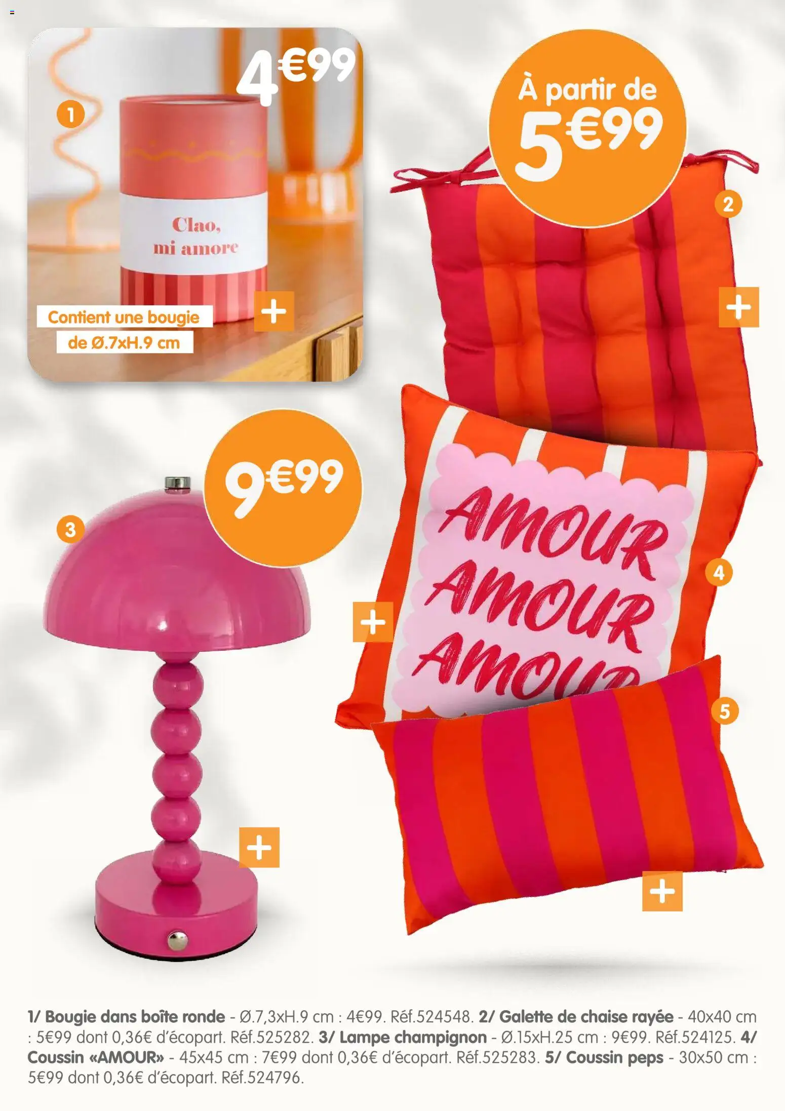 {H1} | Page: 4 | Produits: Chaise, Lampe, Galette de chaise, Champignon