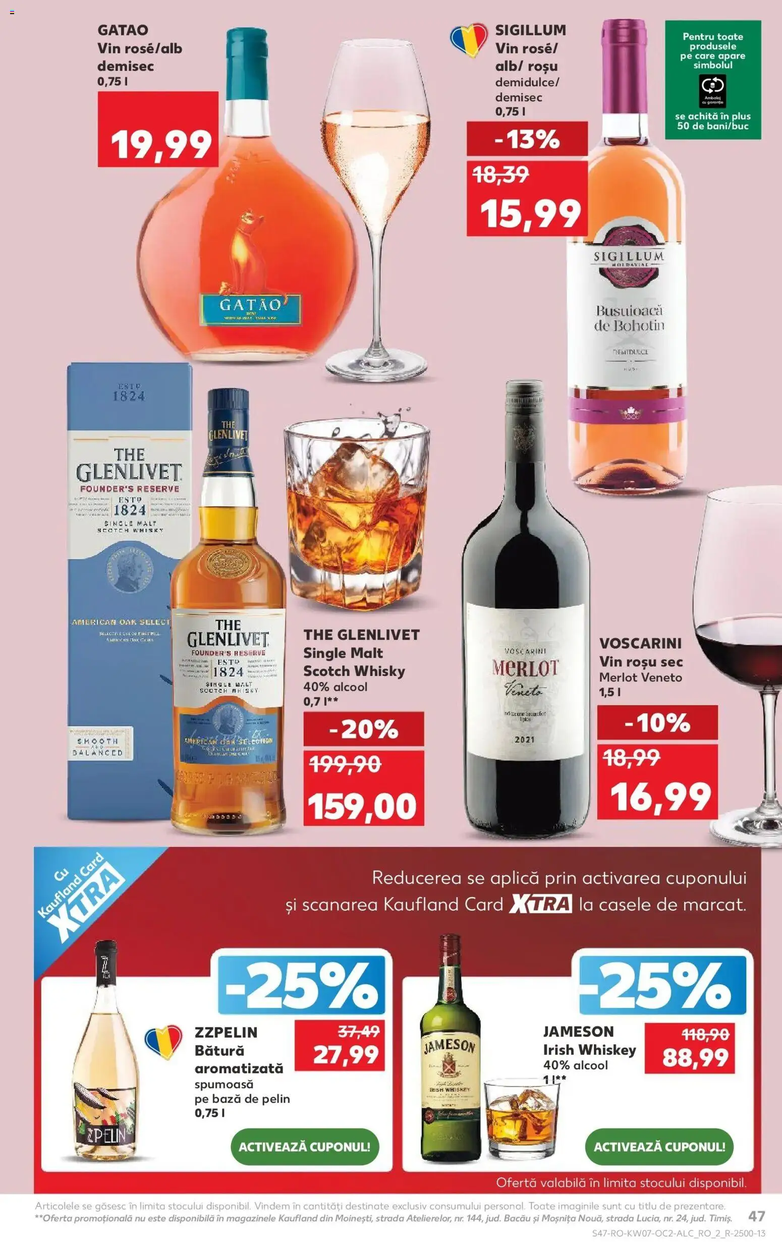 Noul catalog Kaufland – valabil de la 11.02.2026 | Pagină: 47 | Produse: Vin, Whiskey
