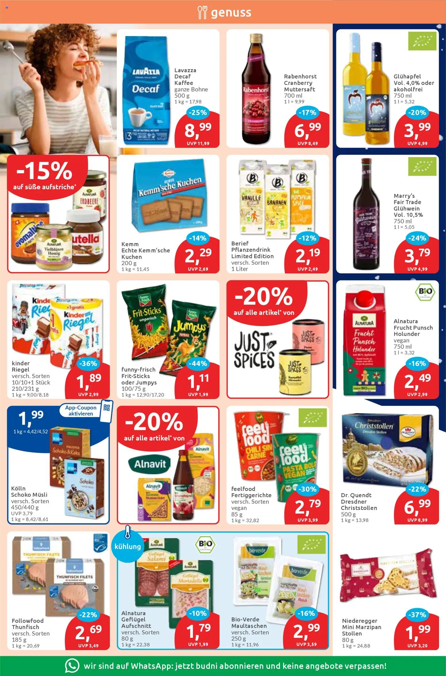 Budni Prospekt 	 – gültig ab 01.12.2025 | Seite: 6 | Produkte: Kaffee, Bananen, Maultaschen, Kuchen