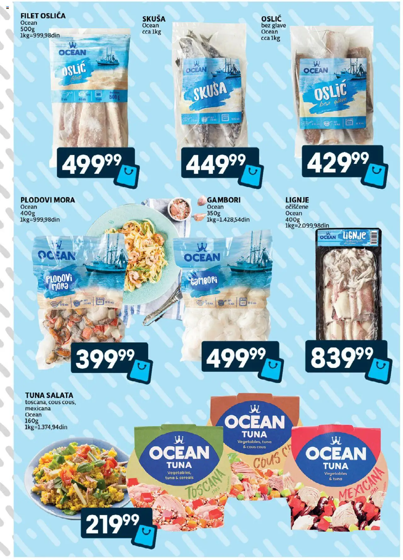 Idea katalog - važi od 03.07.2025 | Strana: 5 | Proizvode: Salata, Skuša, Plodovi mora, Oslić