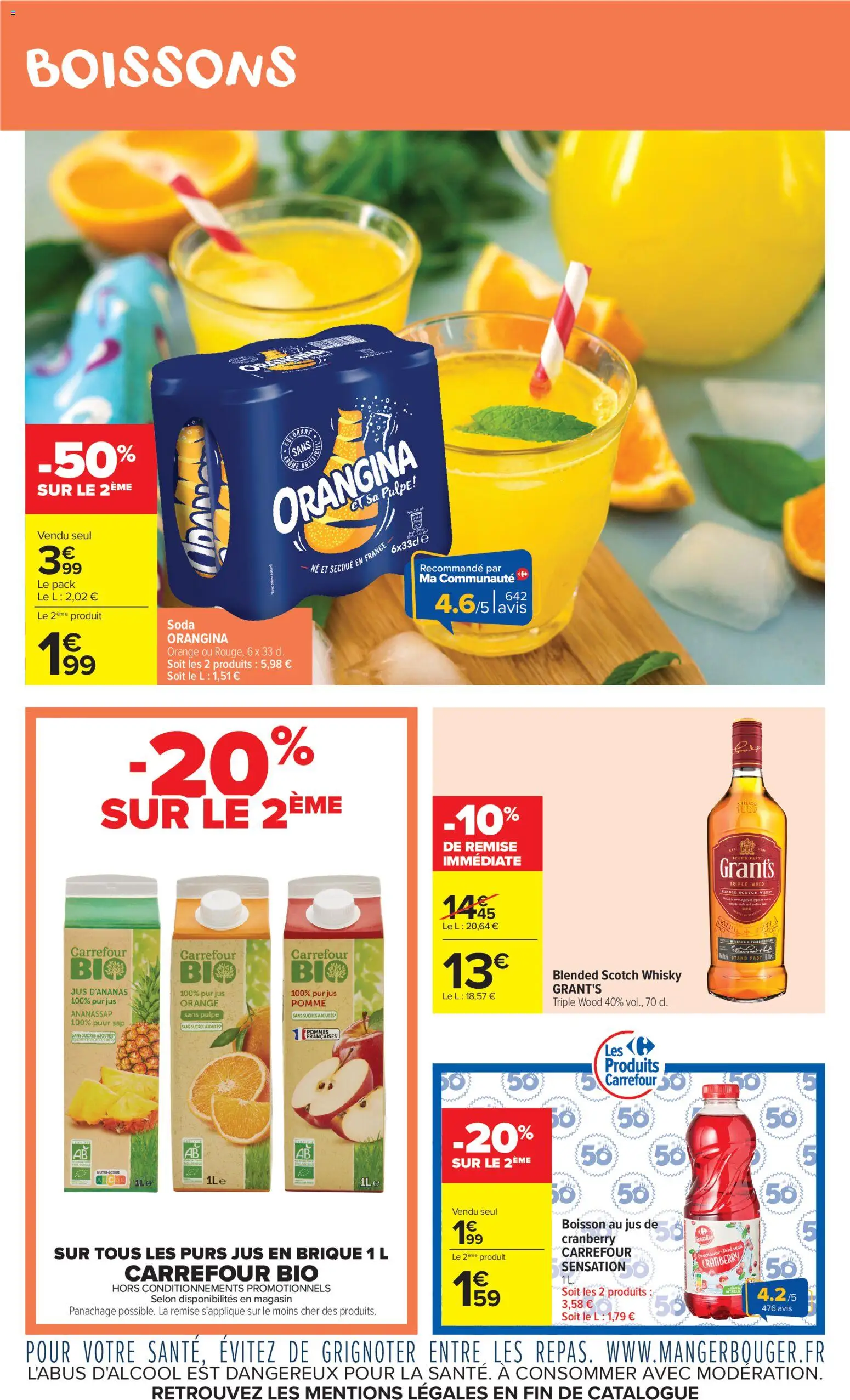 {H1} | Page: 12 | Produits: Orangina, Orange, Jus d'ananas, Jus