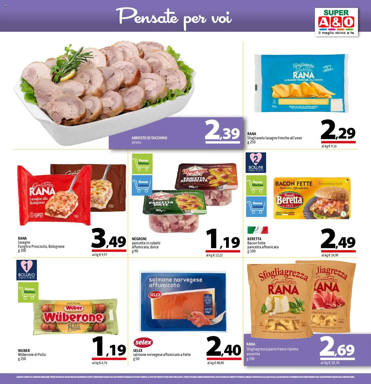 Volantino A&O del 26.03.2026 | Pagina: 7 | Prodotti: Arrosto, Salmone, Spinaci, Ricotta