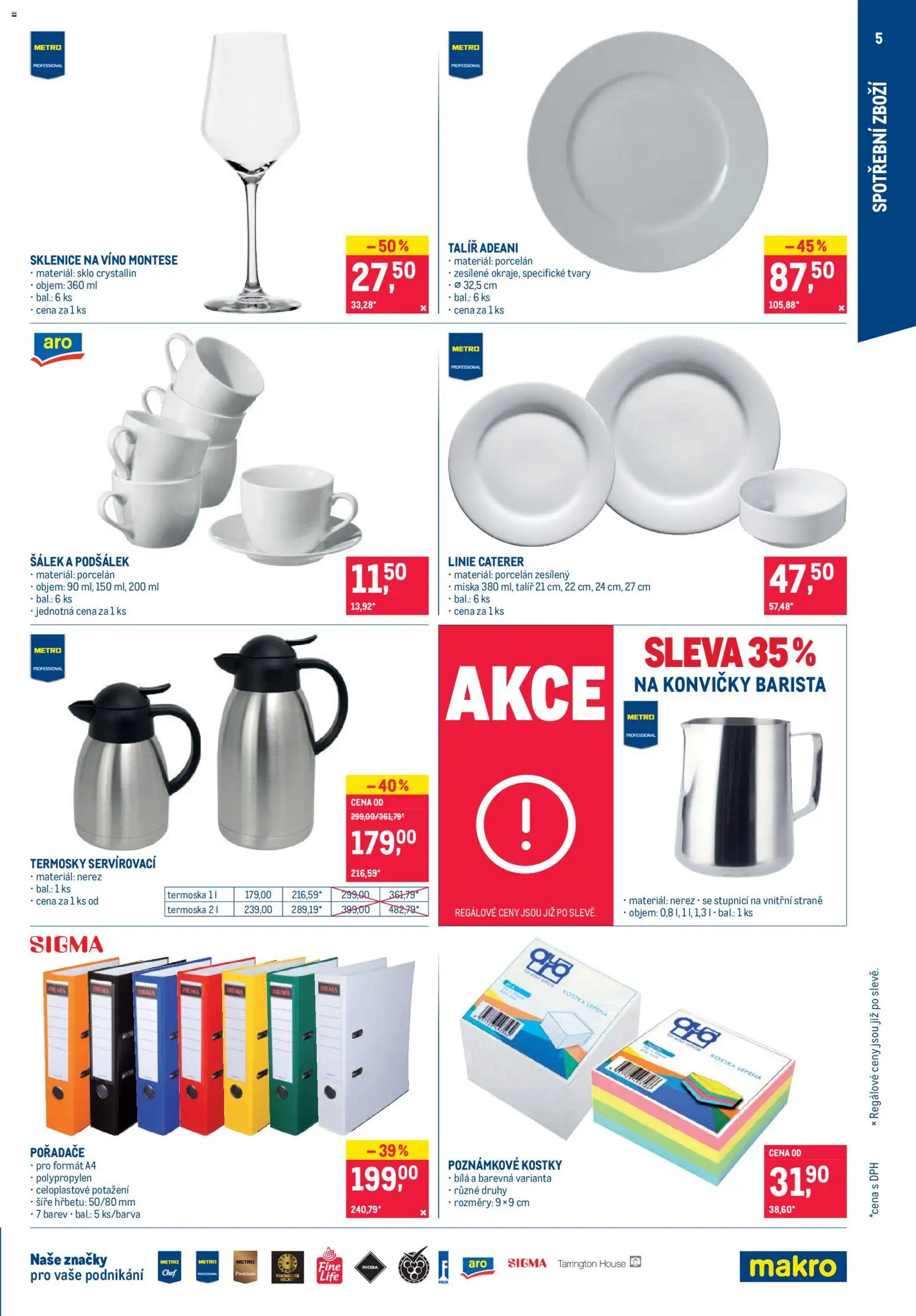 Makro leták - Spotřební zboží od 22.10.2025 | Strana: 5 | Produkty: Víno, Miska, Sklenice na víno, Sklenice