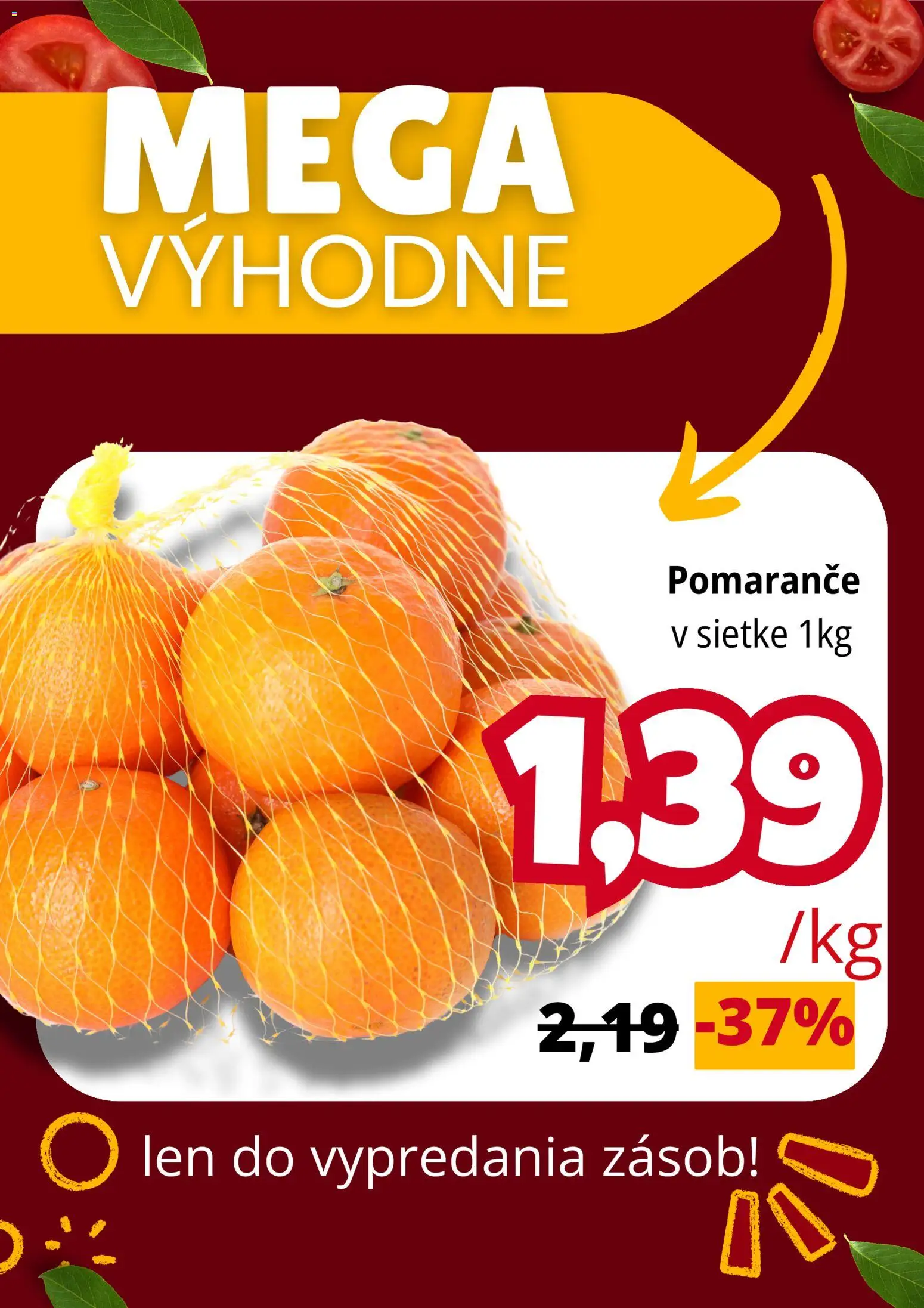 Nové CBA Komfos akcie – leták je platný od 25.02.2026 | Strana: 1 | Produkty: Pomaranče