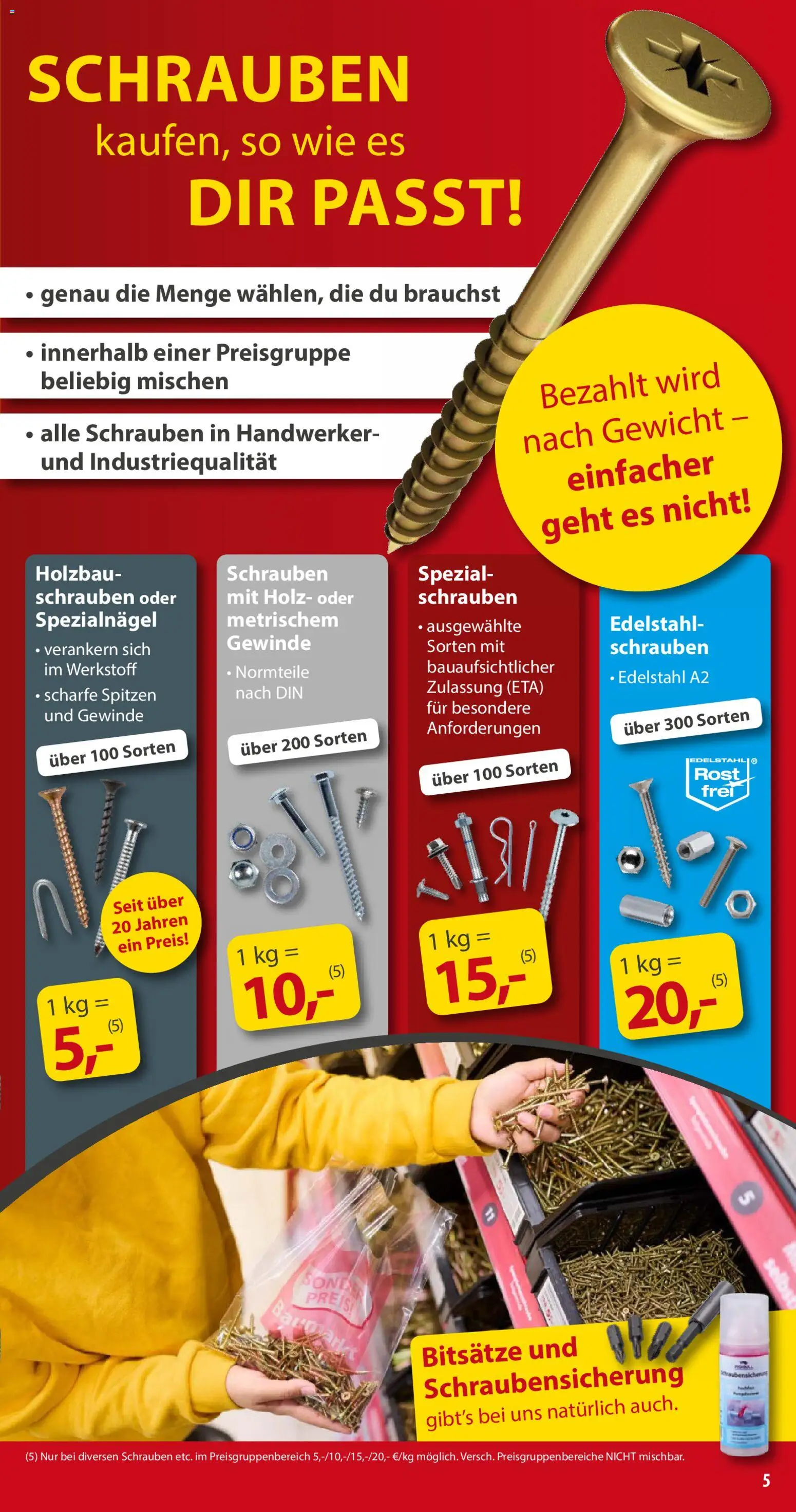 Sonderpreis Baumarkt Prospekt 	 – gültig ab 25.04.2026 | Seite: 5 | Produkte: Gewicht