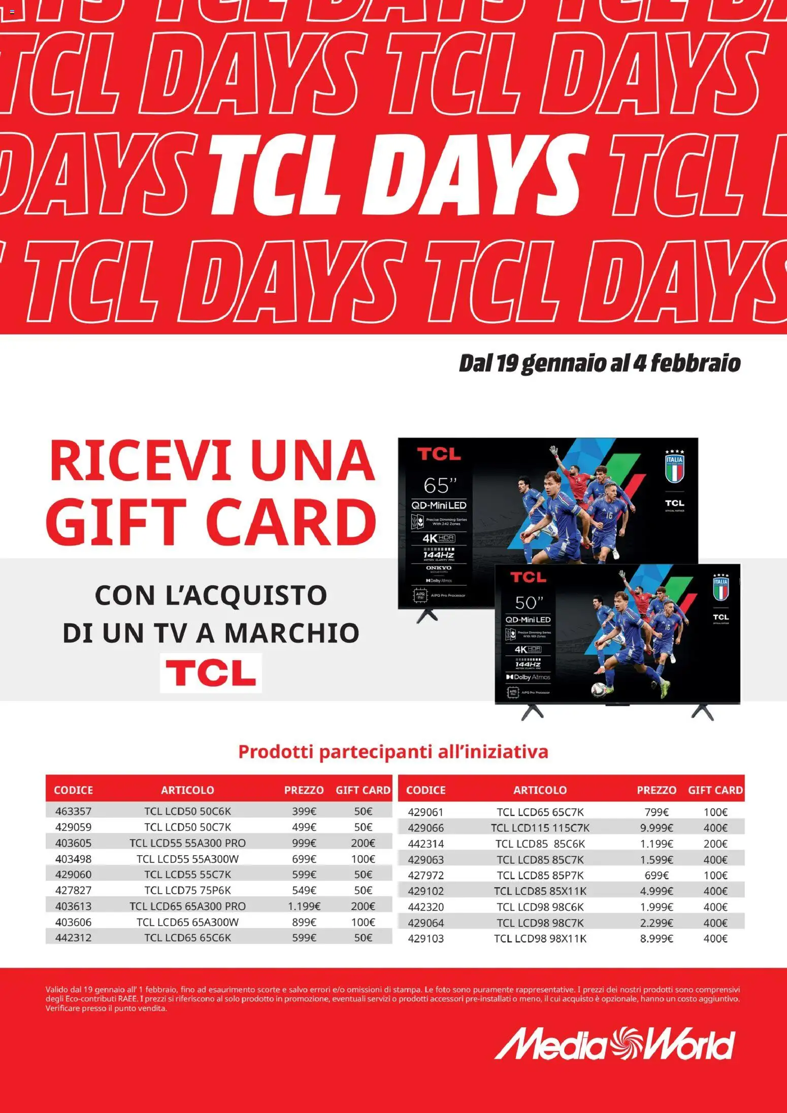 Volantino Media World del 19.01.2026 | Pagina: 1