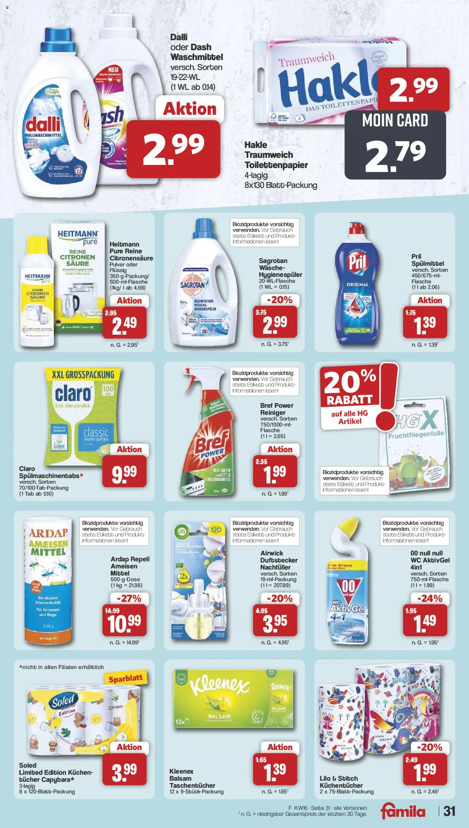 Famila Nordwest Prospekt 	 – gültig ab 13.04.2026 | Seite: 37 | Produkte: Waschmittel, Pril, Kuchen, Toilettenpapier