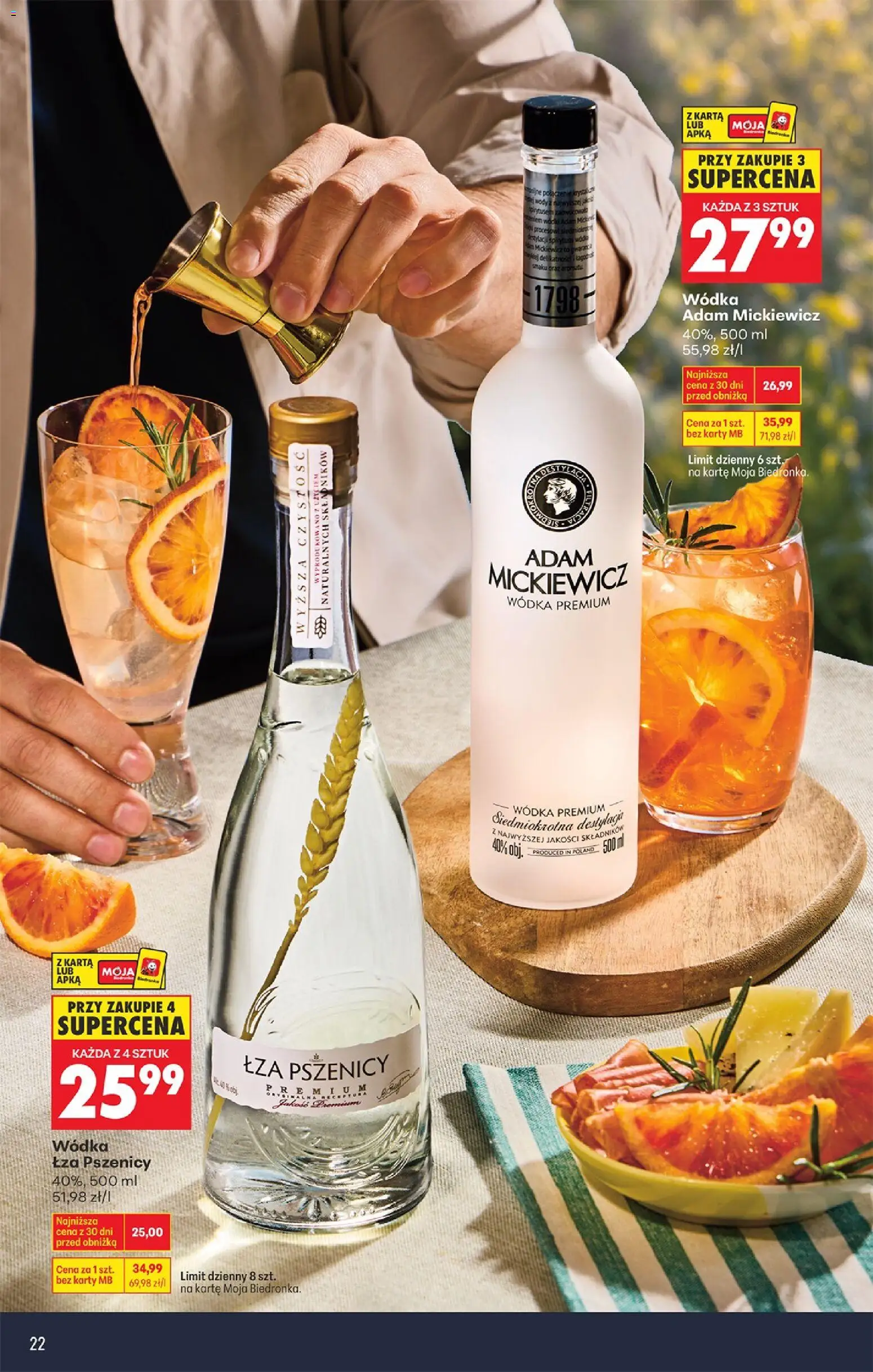 Biedronka gazetka - Czas na toast od 07.04.2026 | Strona: 22 | Produkty: Karta, Vodka, Wódka