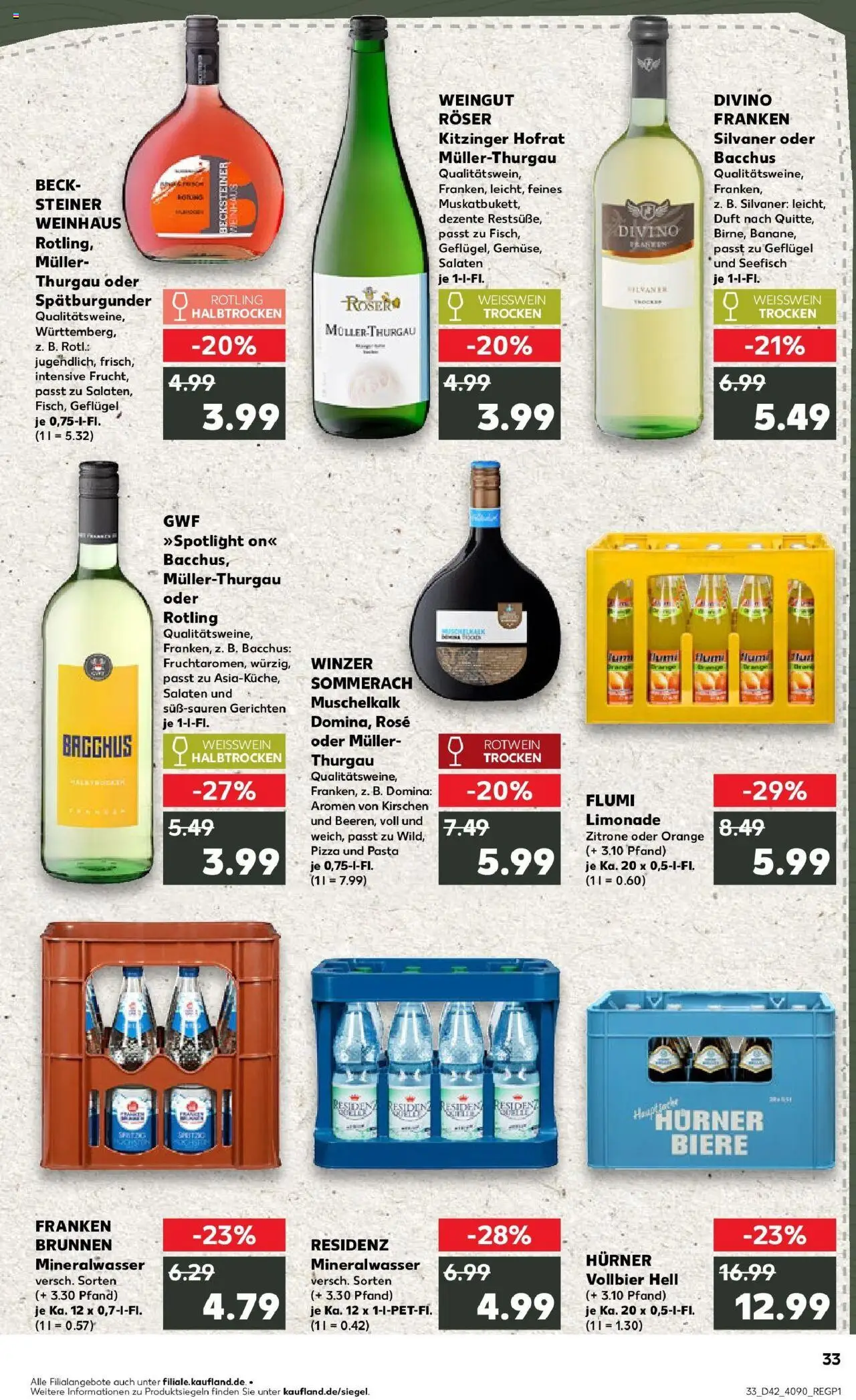 Kaufland prospekt Ansbach	 – gültig ab 19.10.2025 | Seite: 33 | Produkte: Rotwein, Duft, Zitrone, Pizza