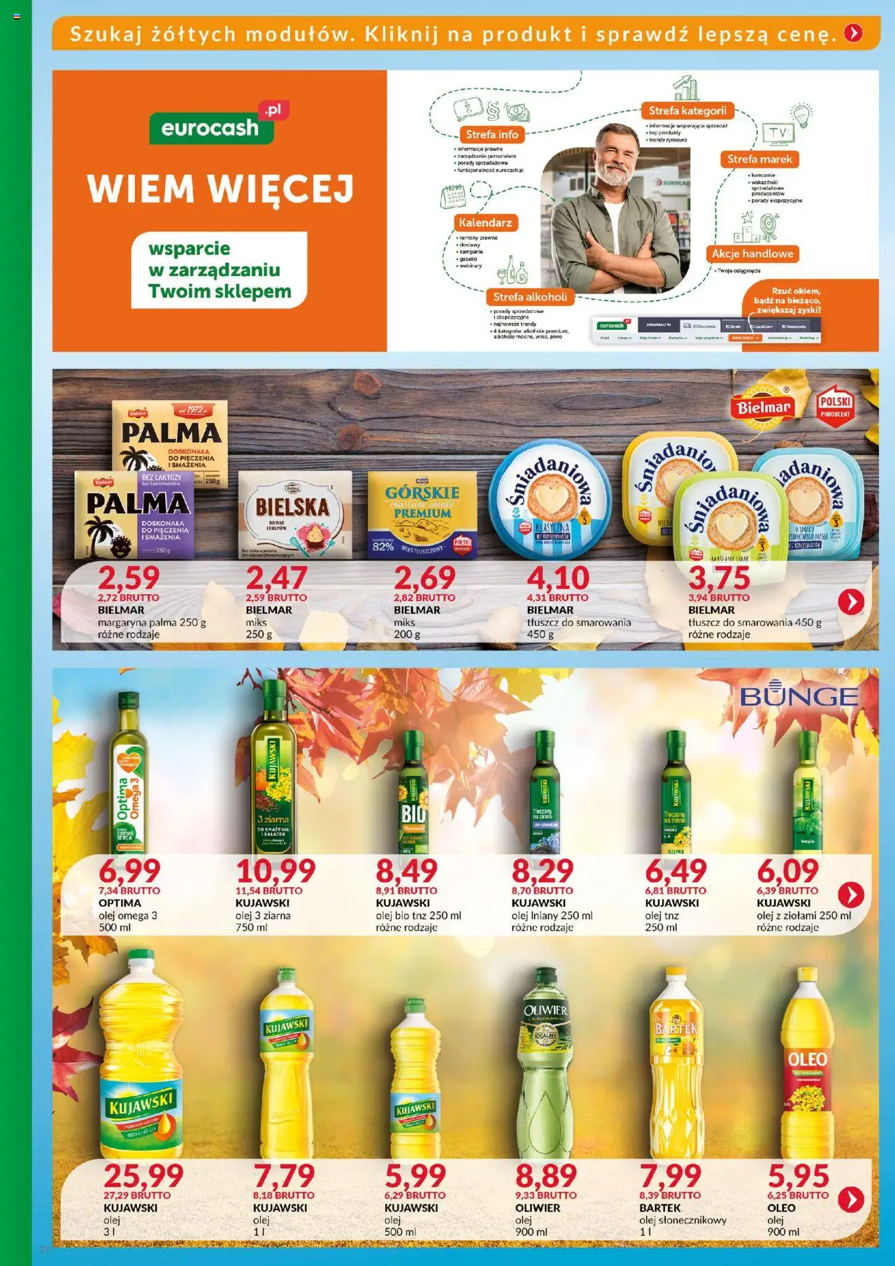 Eurocash Gazetka - Katalog Artykułów Spożywczych od 19.10.2025 | Strona: 19 | Produkty: Top, Olej słonecznikowy, Olej, Piwo