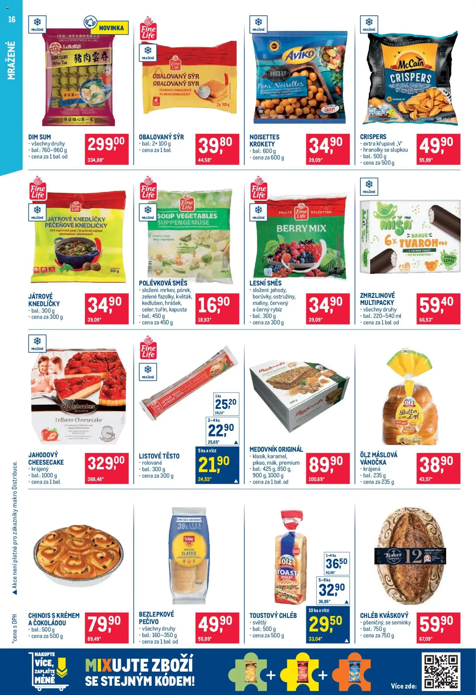 Makro leták - Pro milovníky jídla od 05.11.2025 | Strana: 16 | Produkty: Nanuk, Sýr, Hranolky, Pečivo