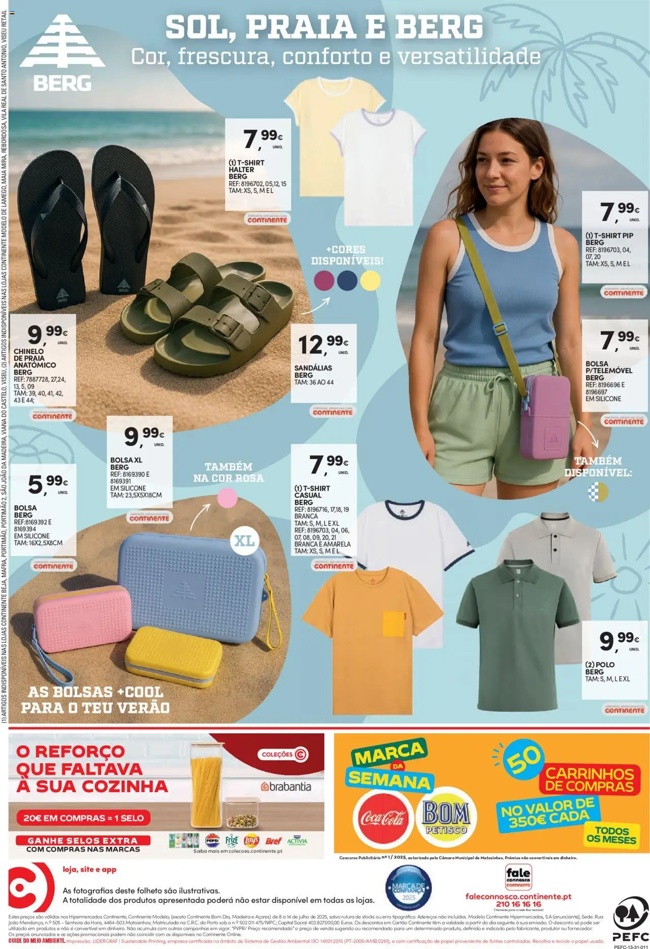 Continente folheto │ válido de 08.07.2025 | Página: 52 | Produtos: Bolsa, Halter, Mel, Sandálias