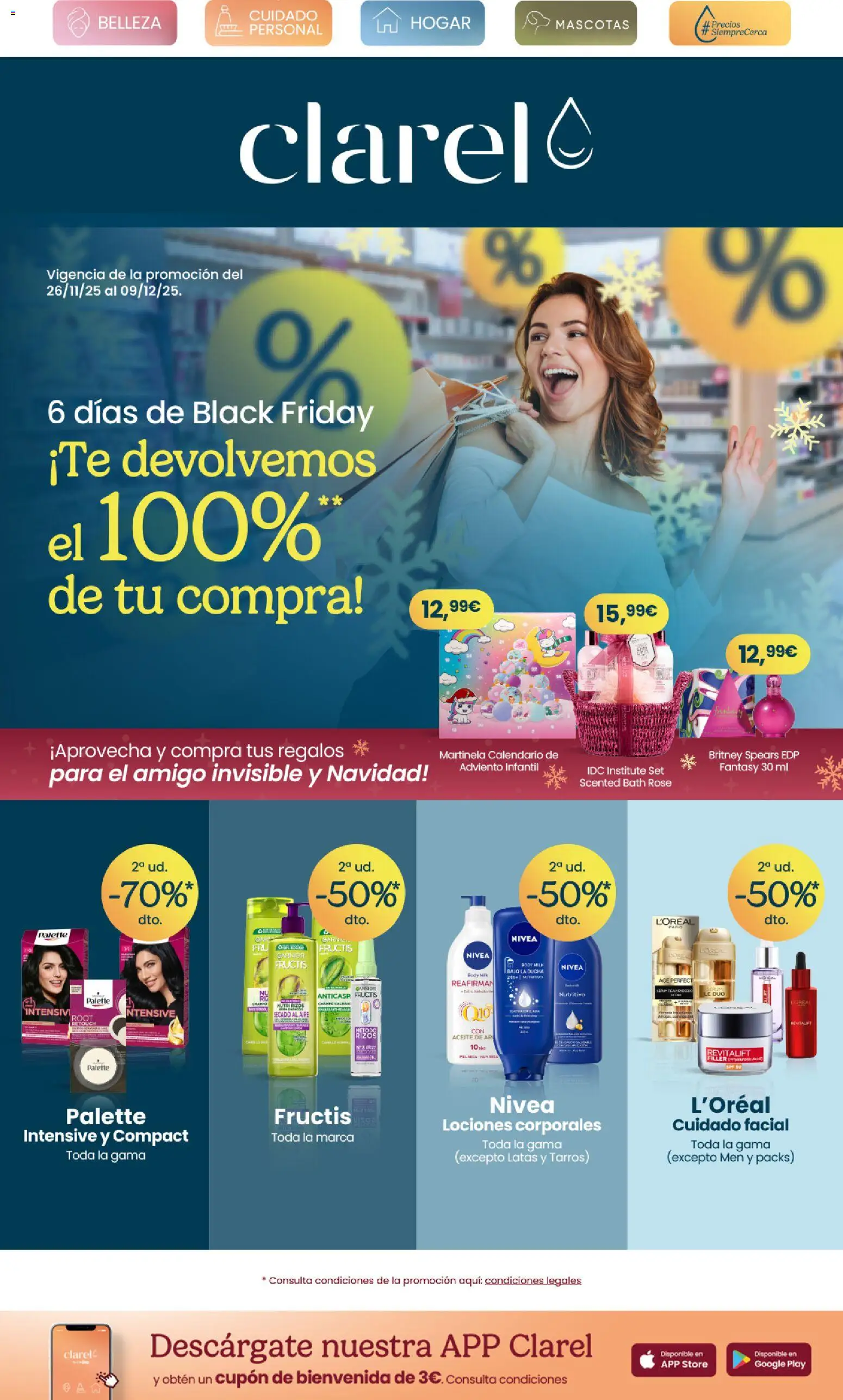 Clarel - Black Friday │ válido desde el 26.11.2025 | Página: 1 | Productos: Aceite, Body, Ducha