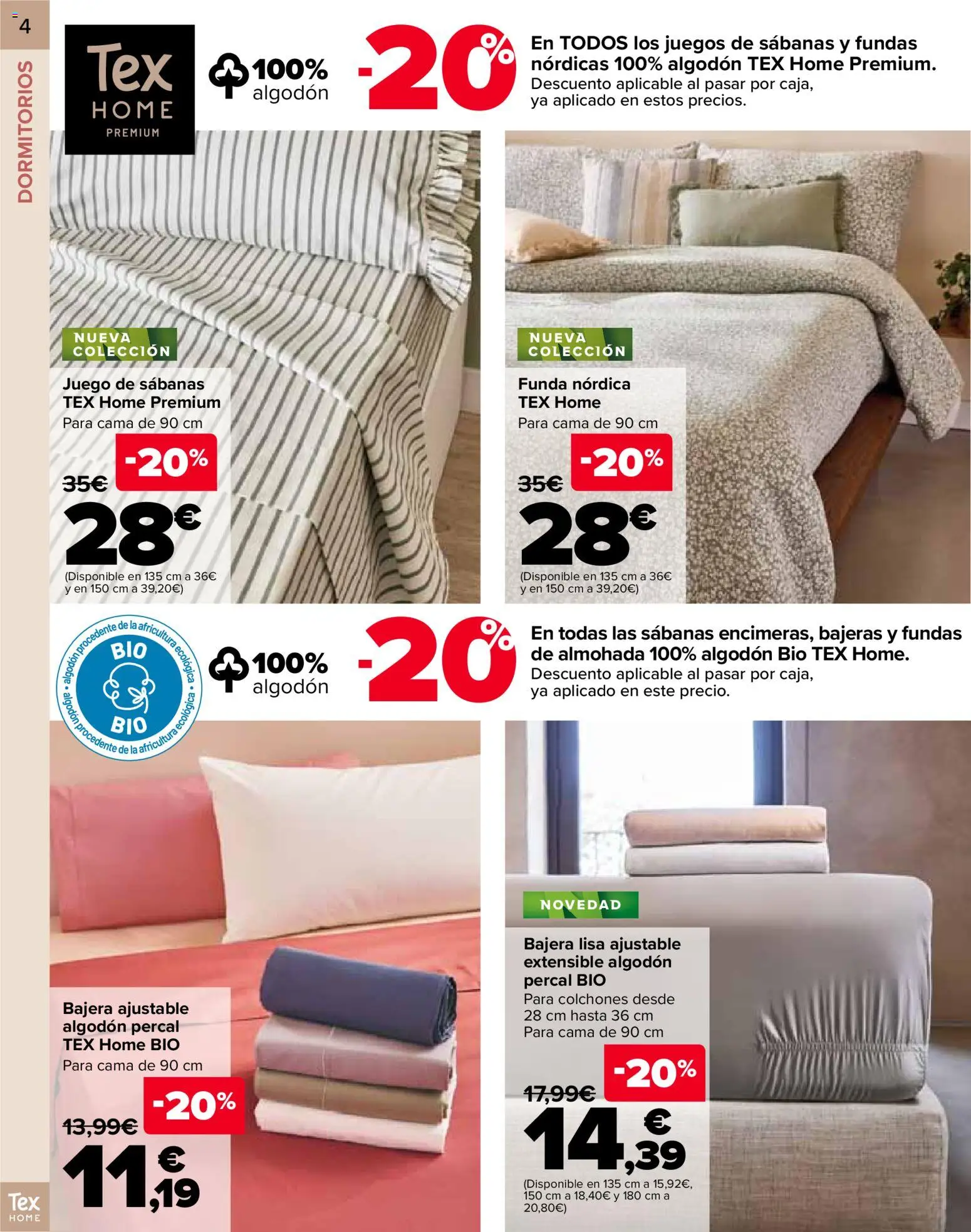 Carrefour folleto │ válido desde el 09.01.2026 | Página: 4 | Productos: Juego de sábanas, Funda, Cama, Almohada