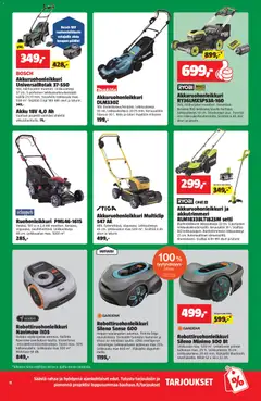 Bauhaus-mainoslehti voimassa 31.03.2026 alkaen | Sivu: 11 | Tuotteet: Robottiruohonleikkuri, Ruohonleikkuri, Akku, Laturi