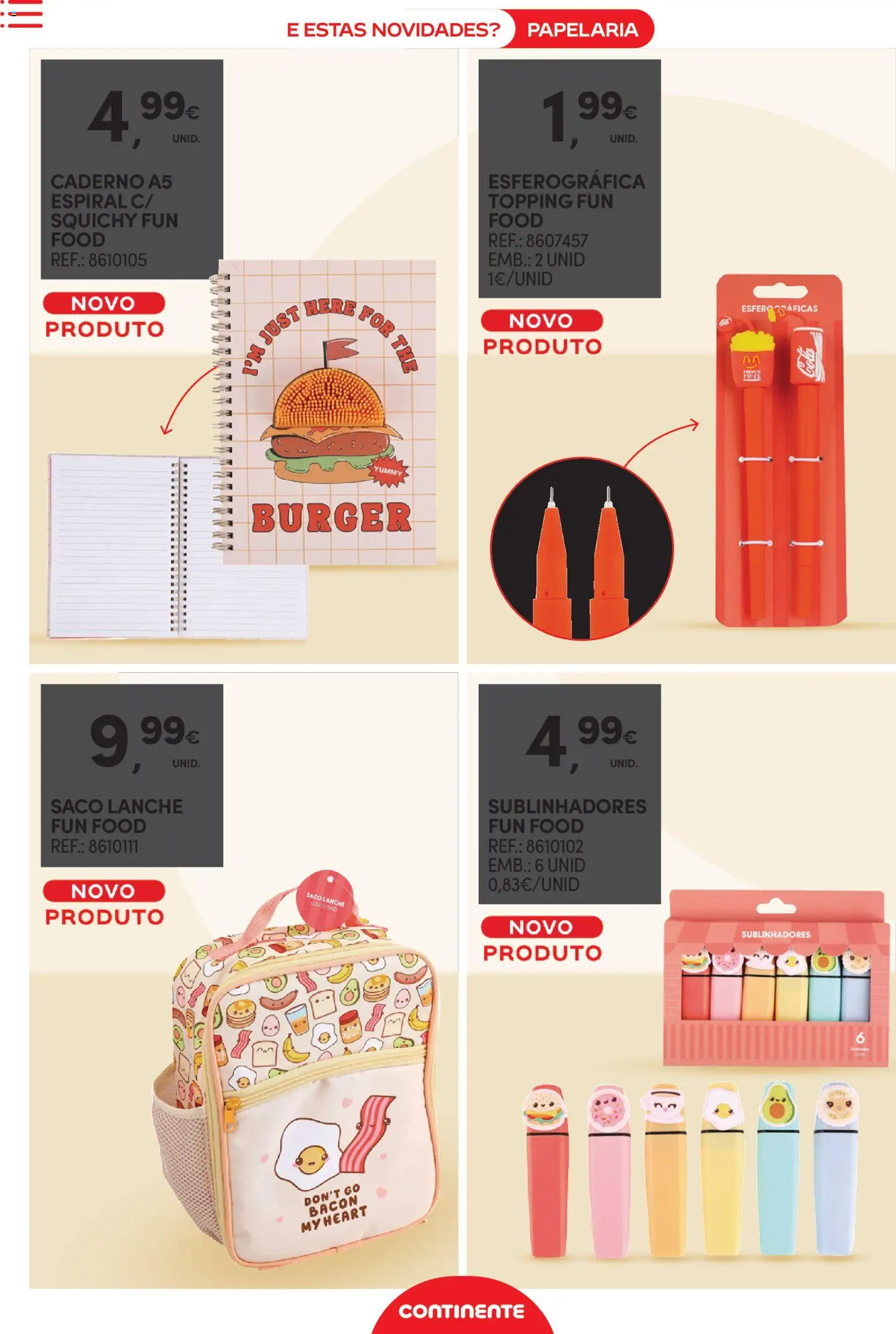 Continente - Novidades de que toda a gente gosta │ válido de 10.02.2026 | Página: 40 | Produtos: Caderno, Bacon, Notebook