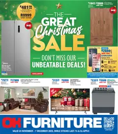 OK Furniture specials catalogue – valid from 24.11.2025