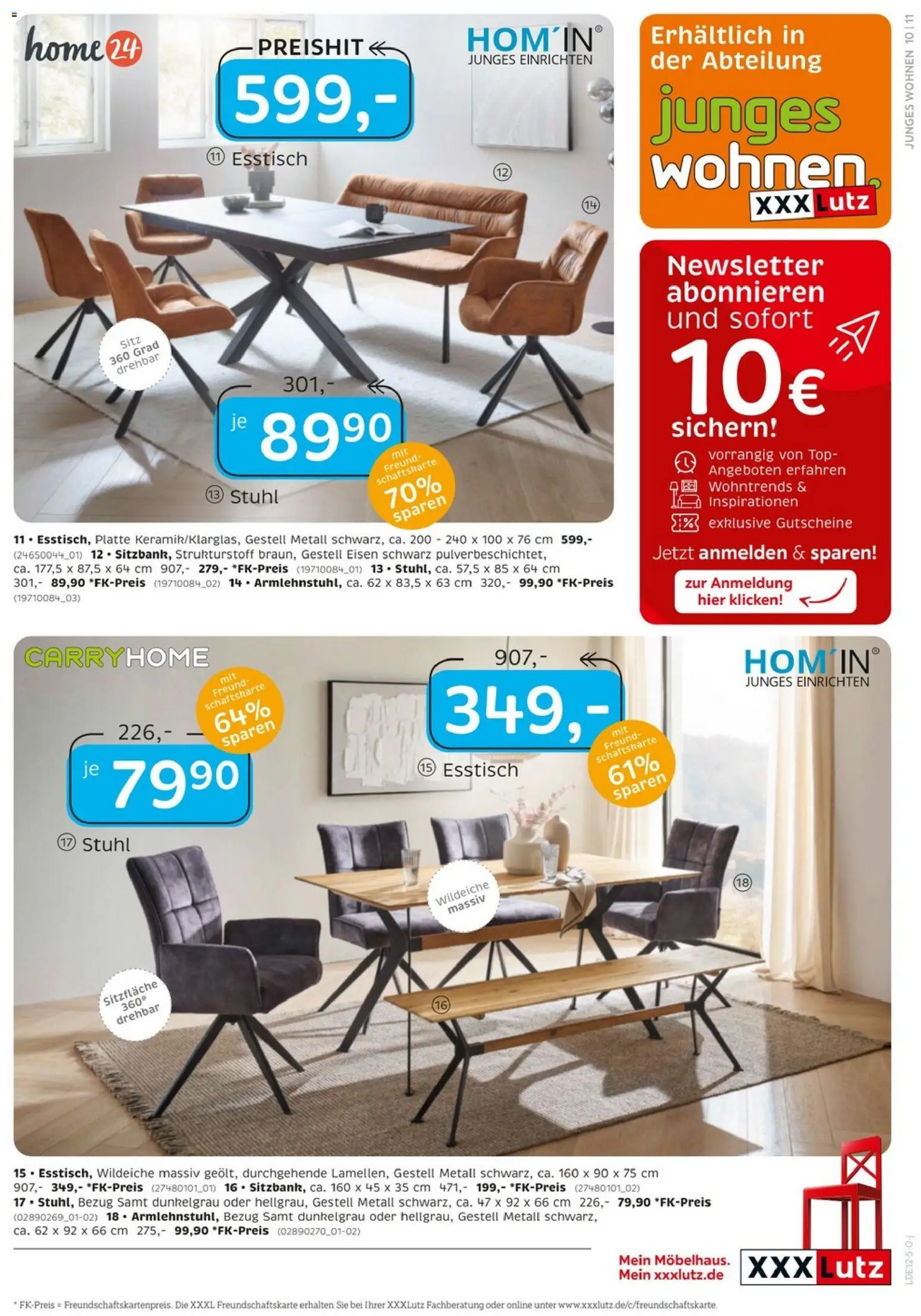 XXXL Lutz Junges Wohnen – gültig ab 30.11.2025 | Seite: 11 | Produkte: Top, Esstisch, Stuhl