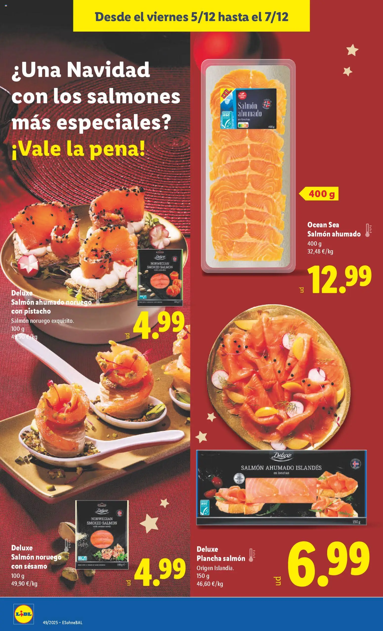 Lidl folleto │ válido desde el 01.12.2025 | Página: 38 | Productos: Salmón ahumado, Plancha