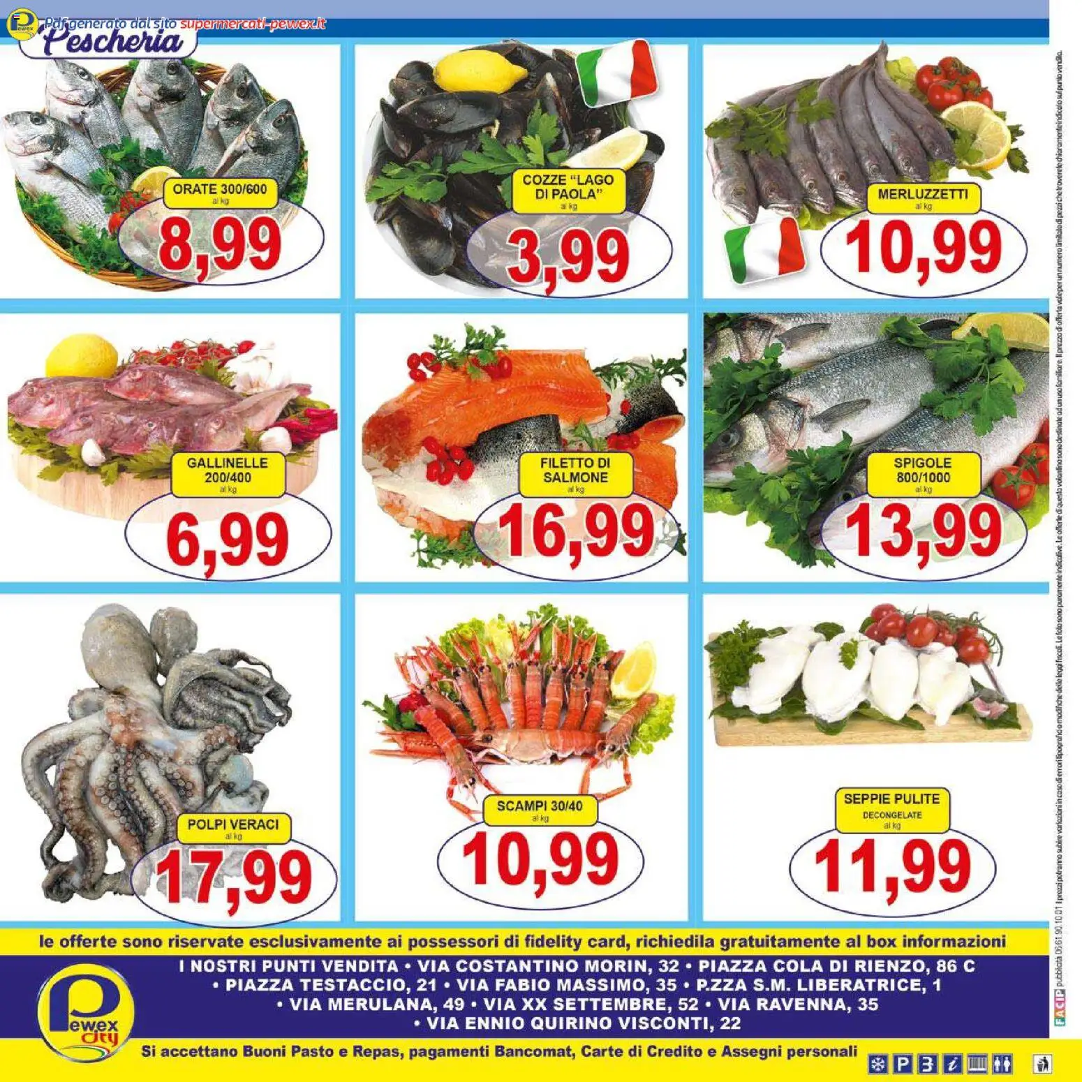 Volantino Pewex del 26.01.2026 | Pagina: 16 | Prodotti: Salmone, Cozze