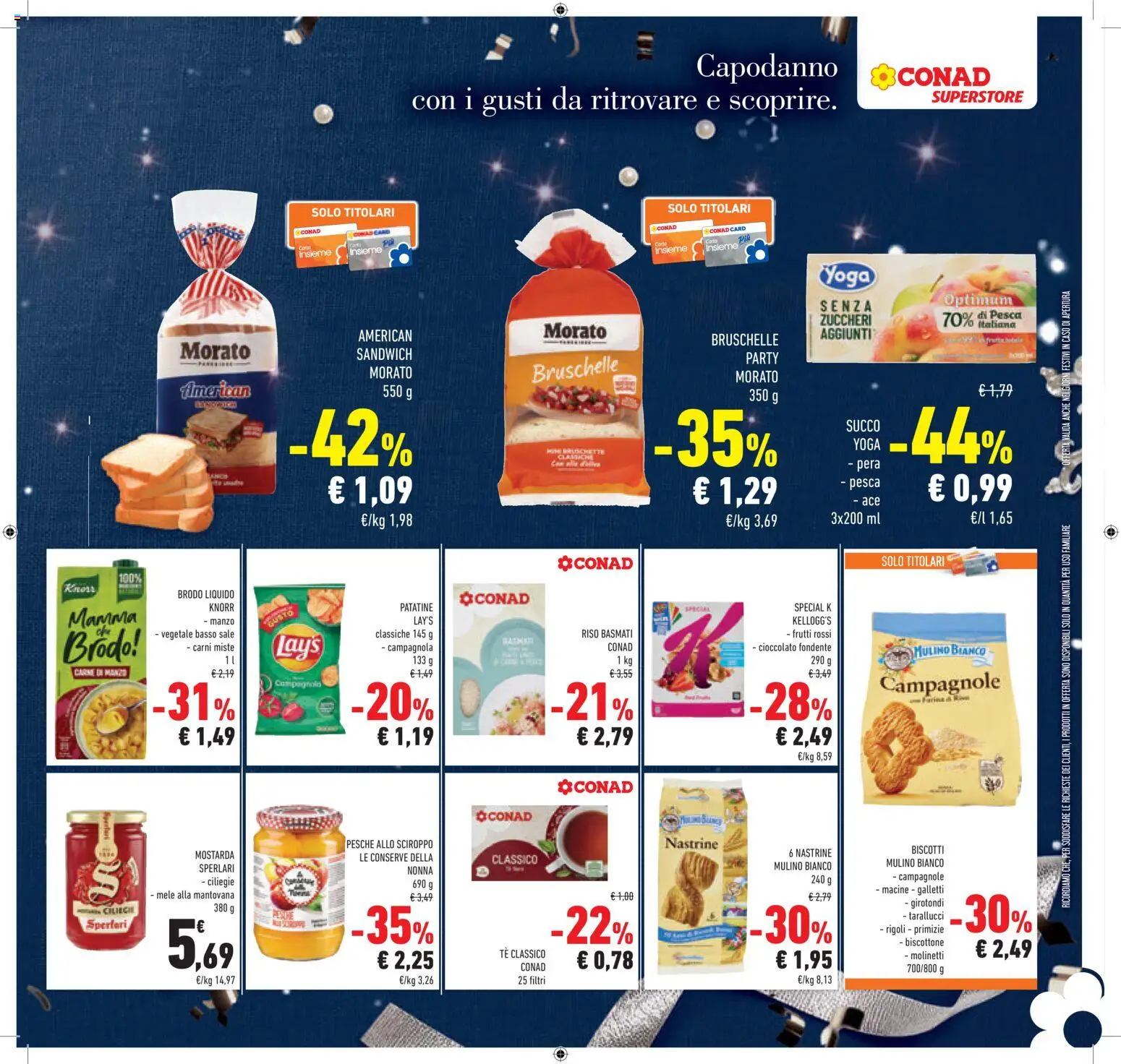 Volantino Conad del 27.12.2025 | Pagina: 29 | Prodotti: Manzo, Biscotti, Sale, Pera