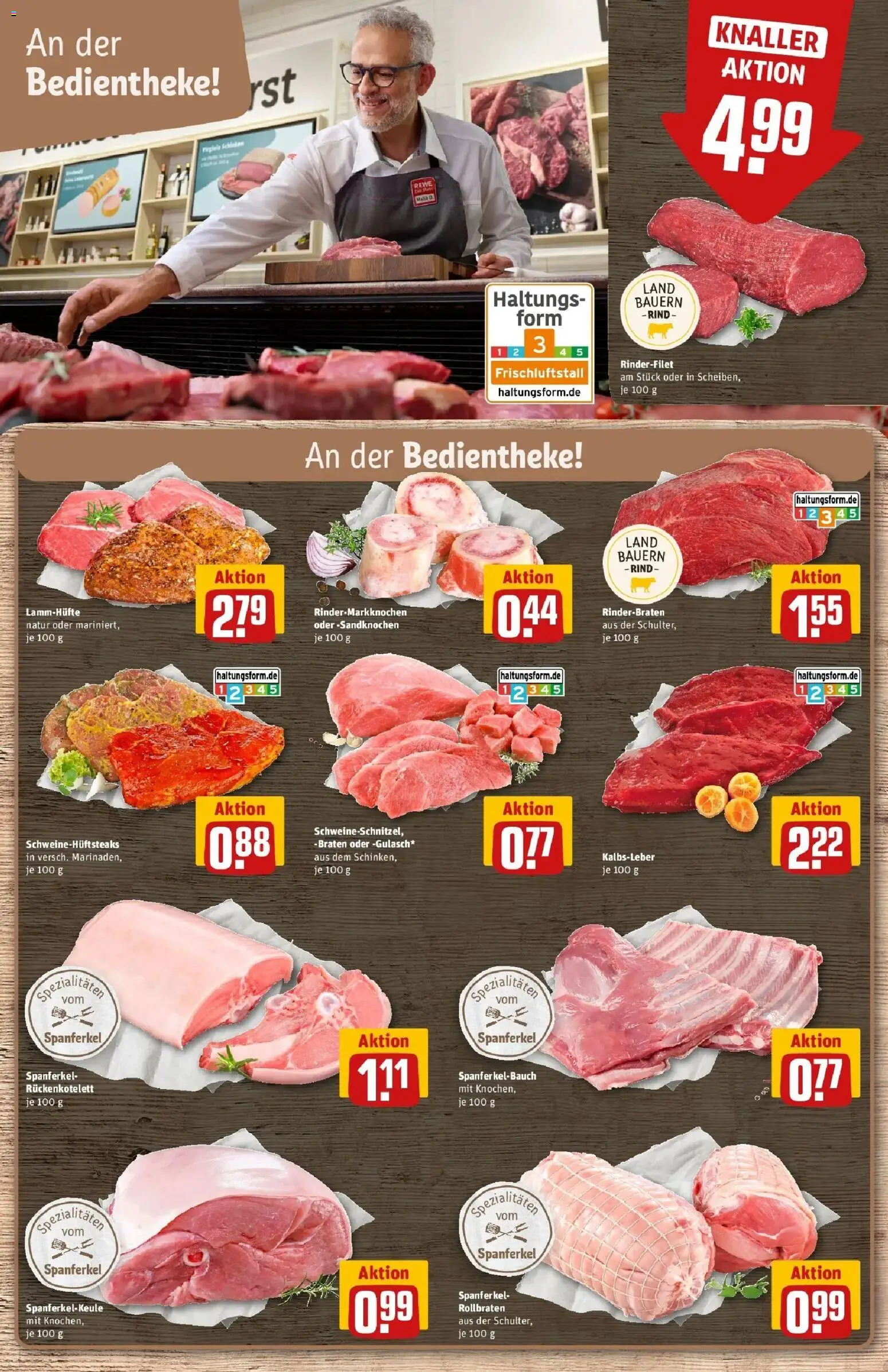 Rewe Prospekt Mannheim	 – gültig ab 15.03.2026 | Seite: 11 | Produkte: Rinderbraten, Rinderfilet, Kalbsleber, Schinken