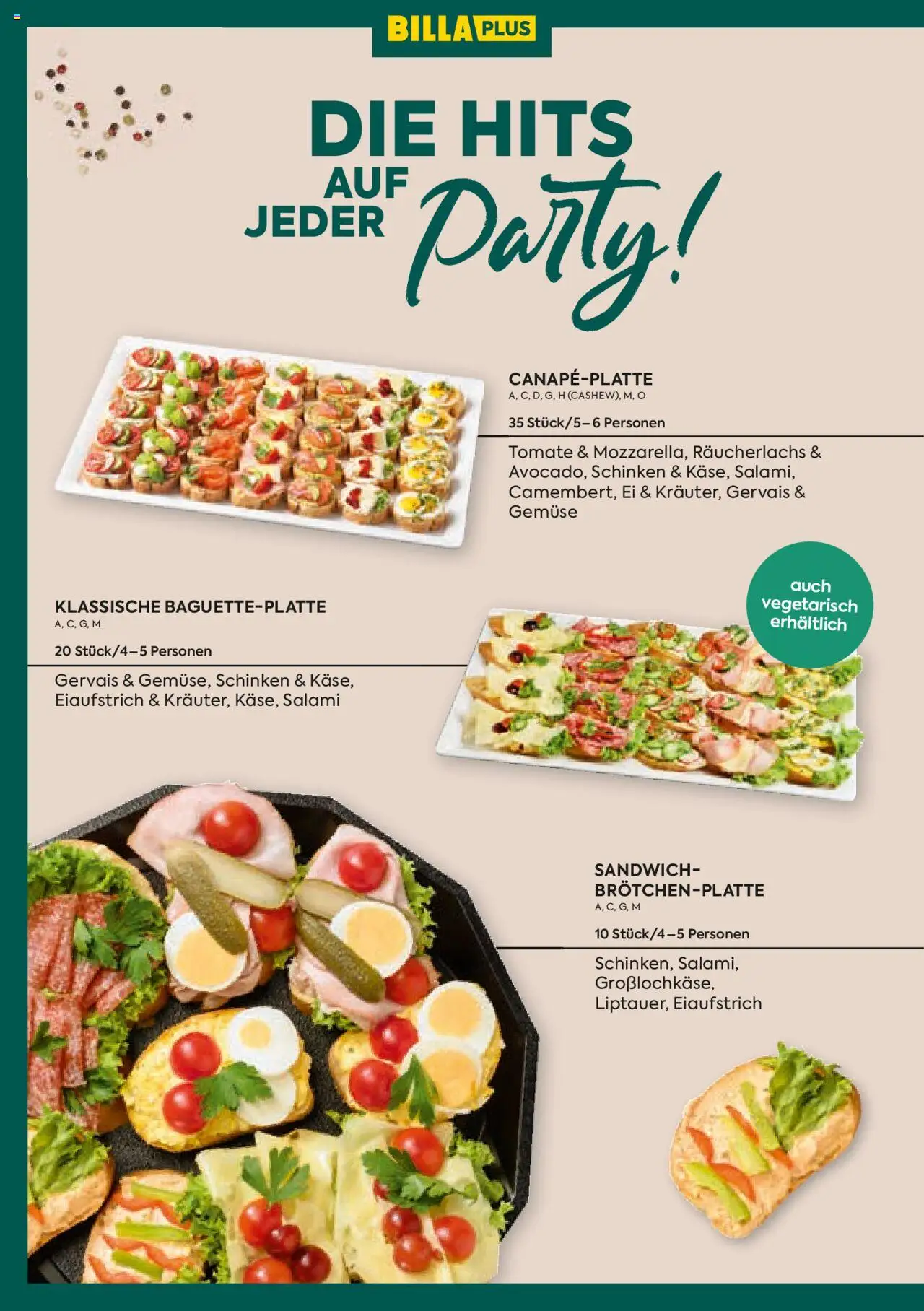 Billa Plus Vorbestellservice Folder gültig ab 25.09.2024 | Seite: 8 | Produkte: Gemüse, Salami, Schinken
