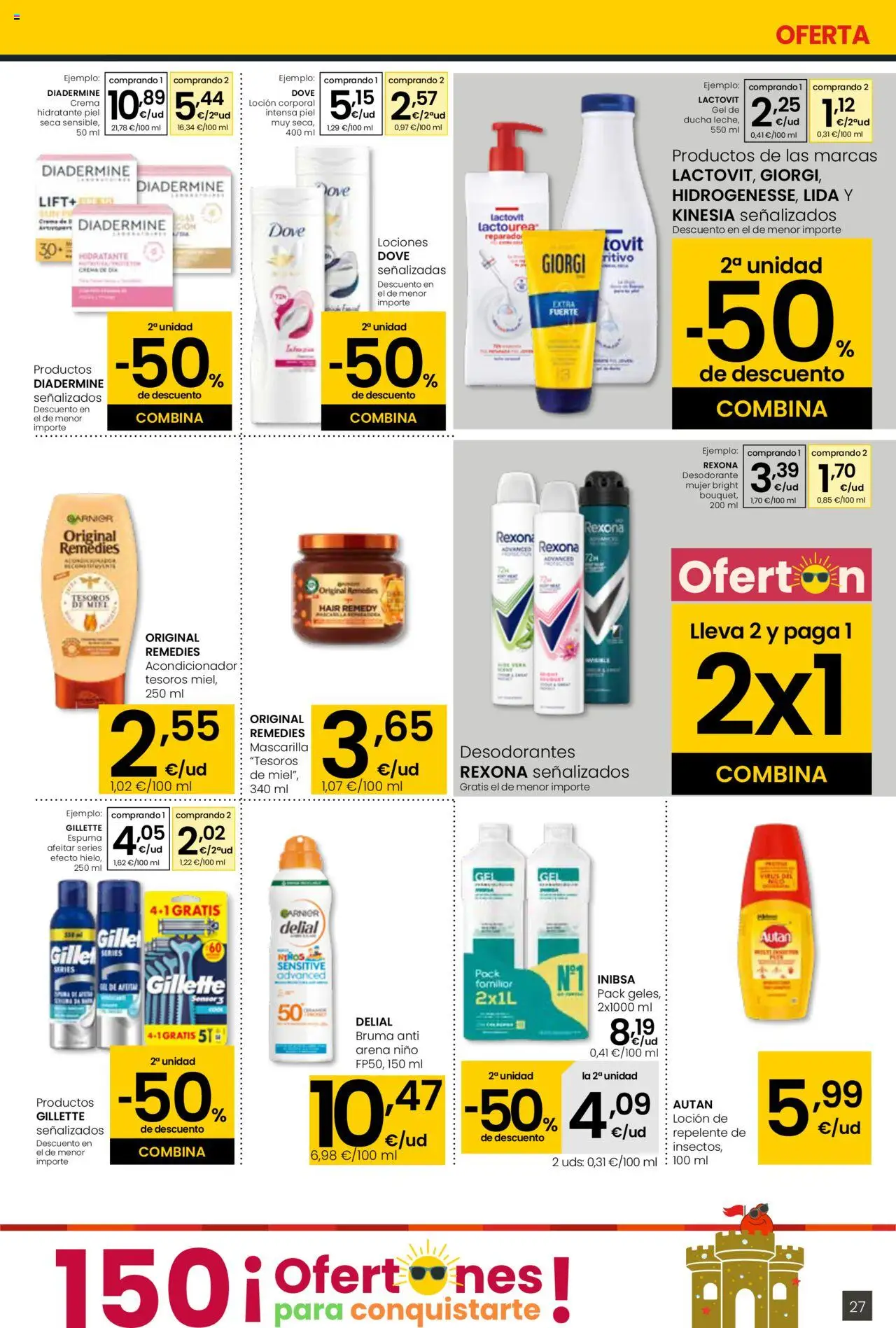 Eroski - Para conquistarte Center │ válido desde el 14.08.2025 | Página: 27 | Productos: Desodorante, Loción corporal, Crema de día, Ducha